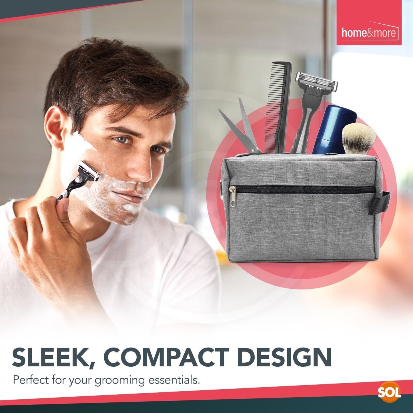 Men’s Wash Bag Toiletry Travel Shaving Grooming Organiser