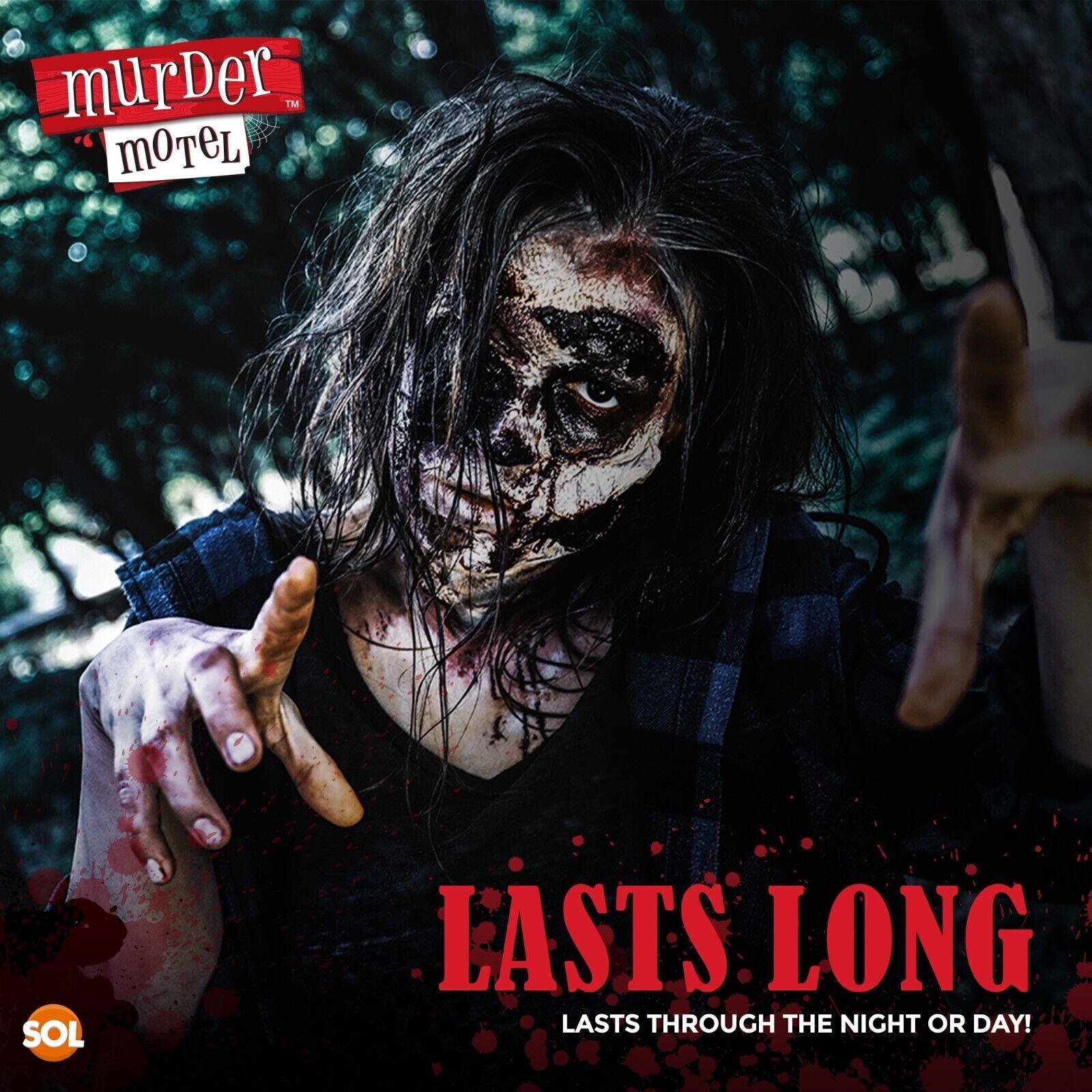 Halloween Zombie Make Up Kit | Horror Face Paint Set | Fake Blood Crayons Sponge