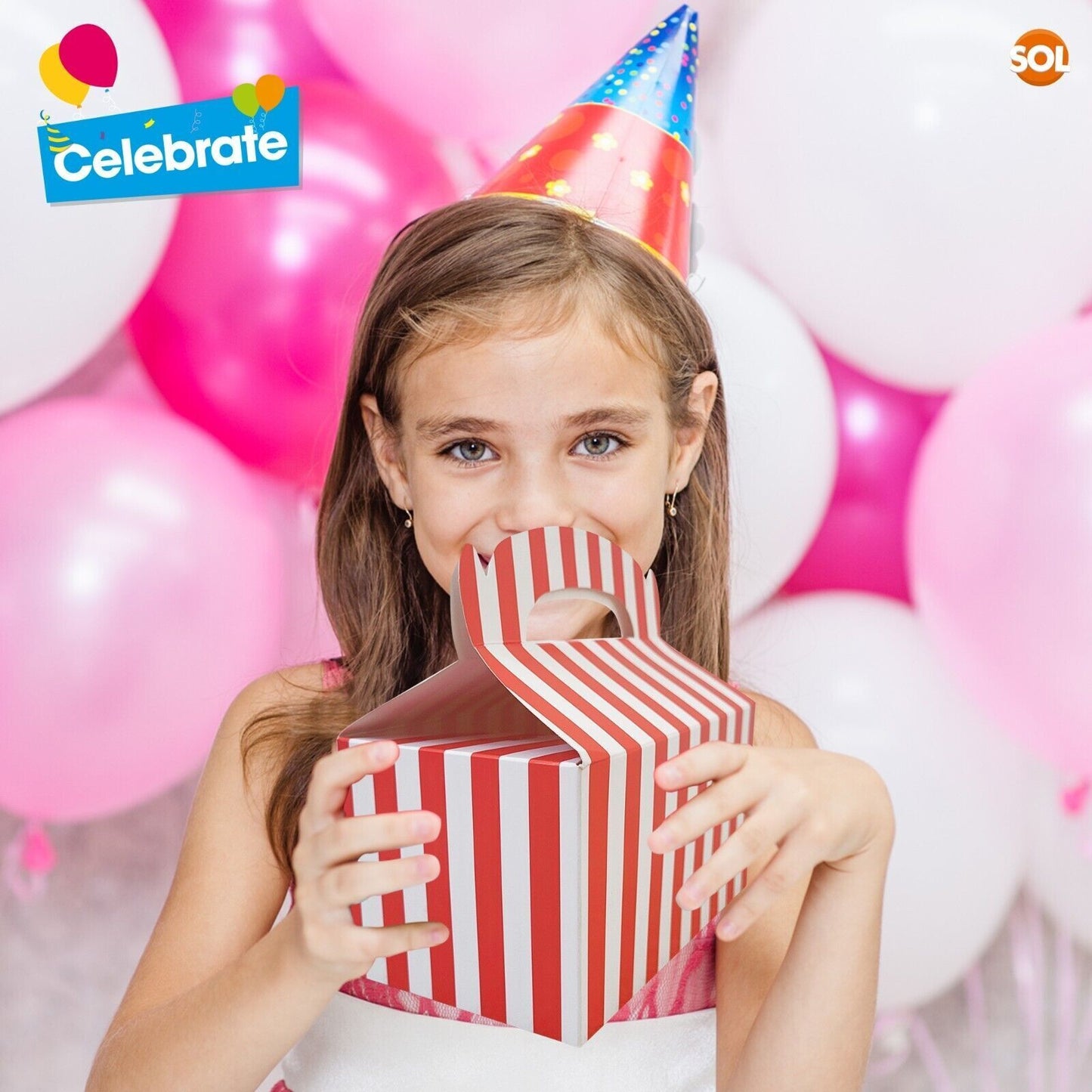 Rainbow Party Boxes | Large Kids Food Lunch Meal | Birthday Loot Gift Bag 20 Pack