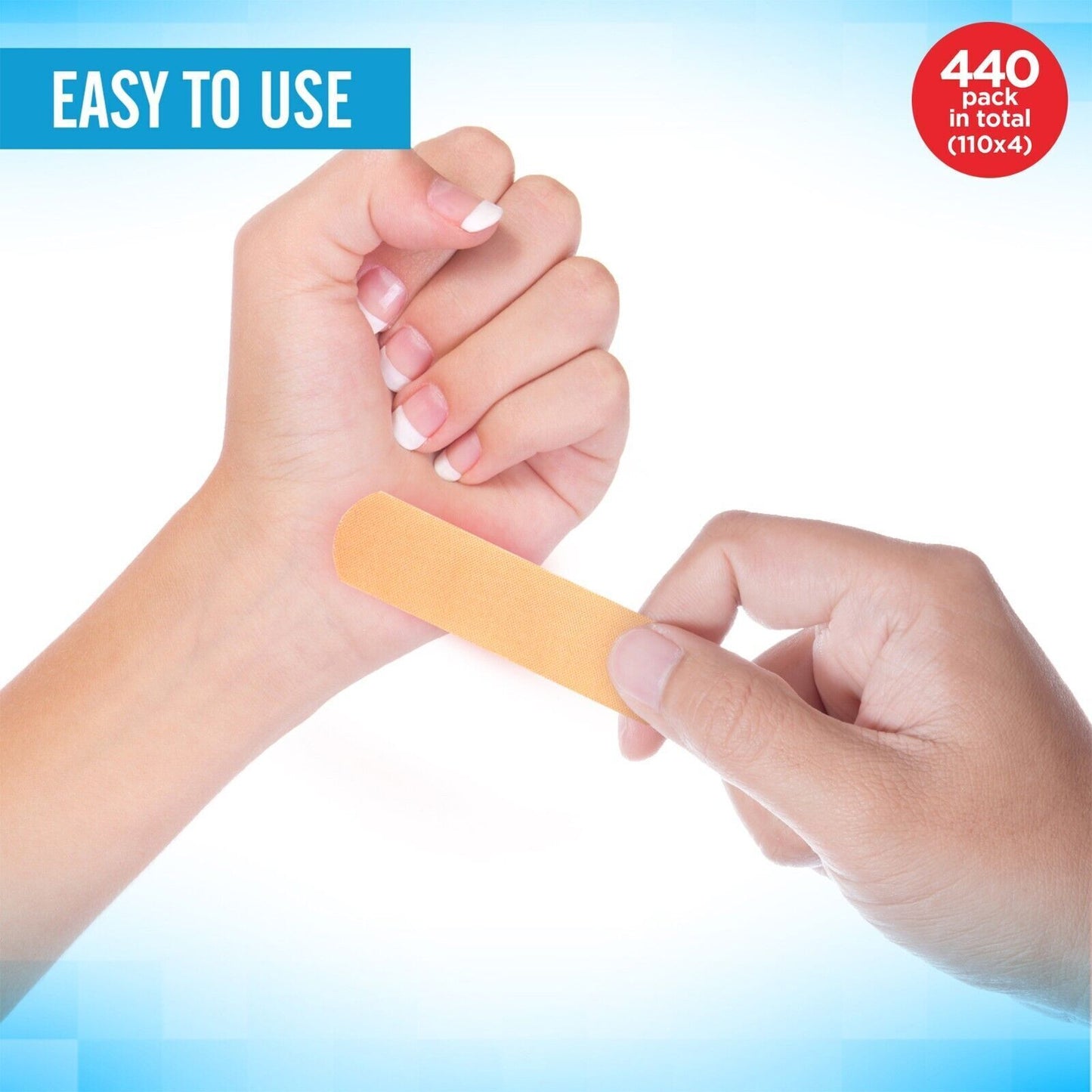 Assorted Fabric Plasters | Flexible Breathable | 440 Pack