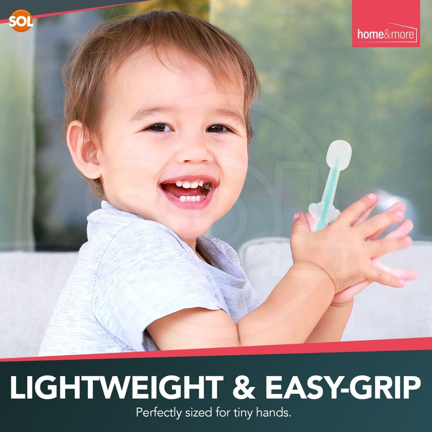 Silicone Baby Toothbrush & Teether Soft Chewable Brush | 2 Pack