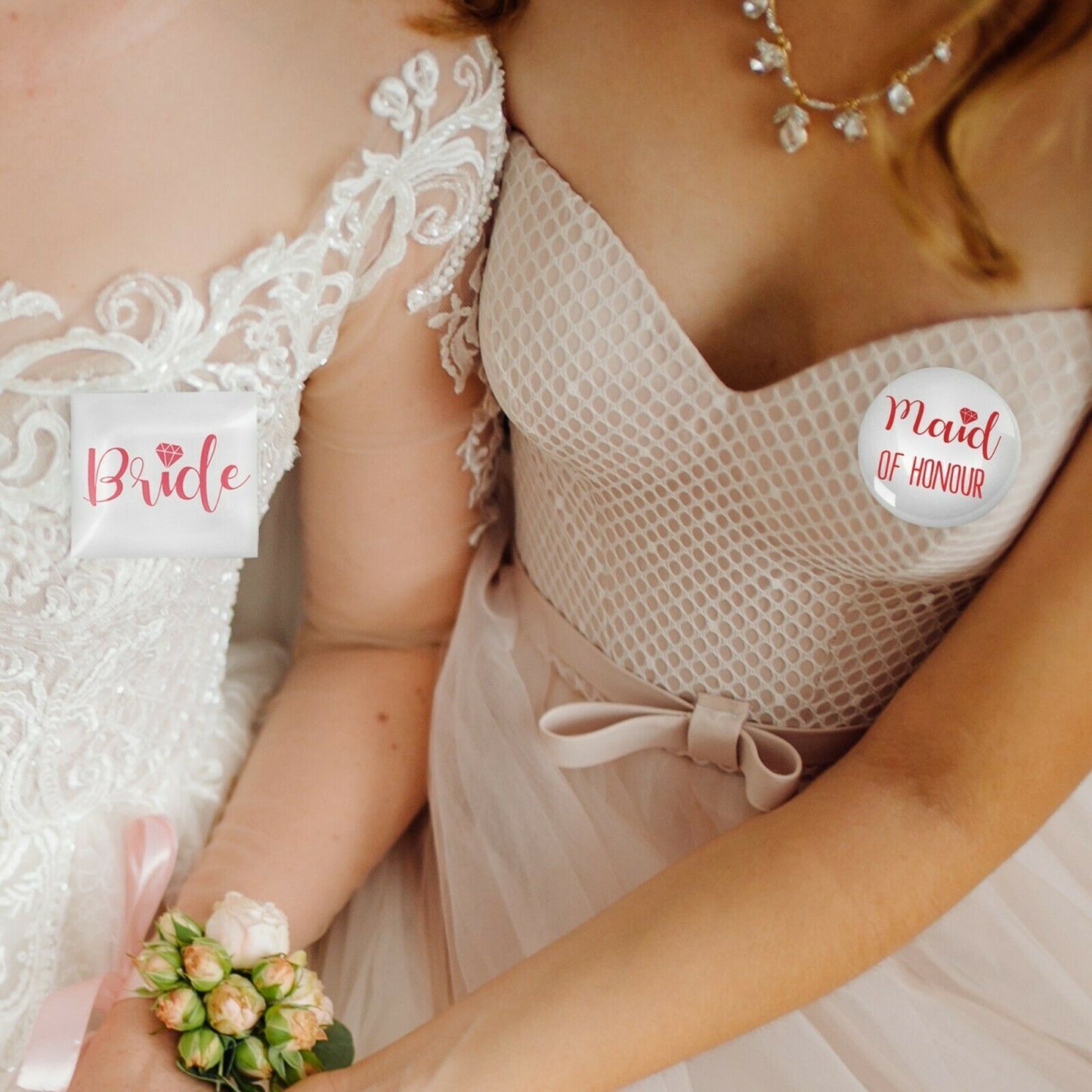 8 Team Bride Hen Party Badges | Pink Night Do Accessories Bag Fillers Pin Set