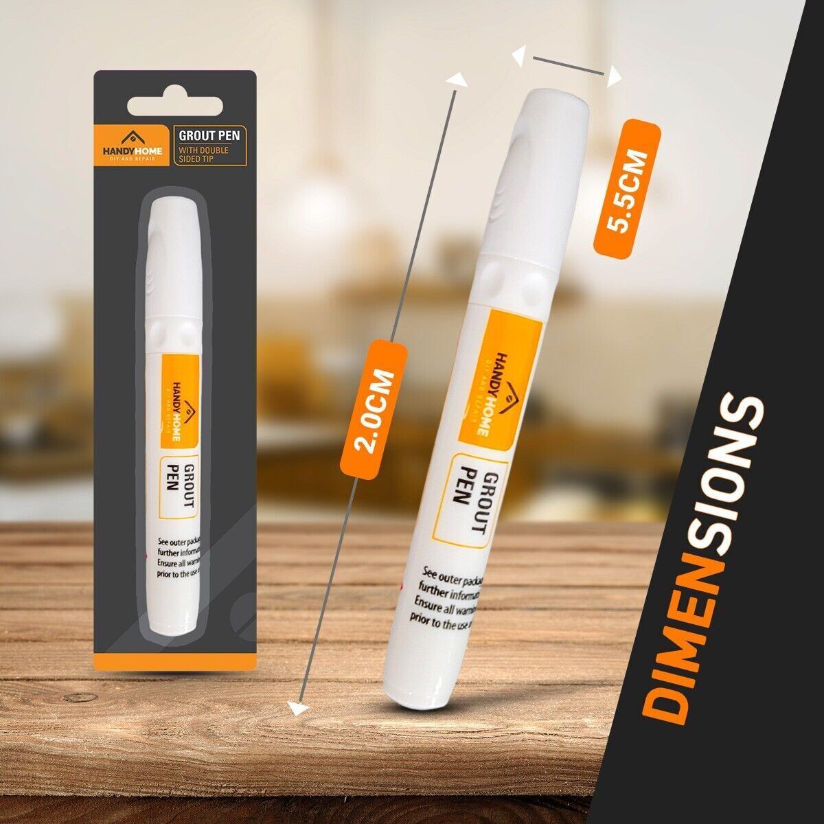 1-6pk White Tile Grout Pen Kitchen Bathroom Waterproof Marker Revives Anti Mould
