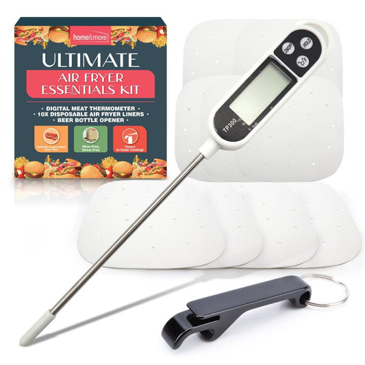 Air Fryer Essential Kit | Meat Thermometer, Liners & Bottle Opener