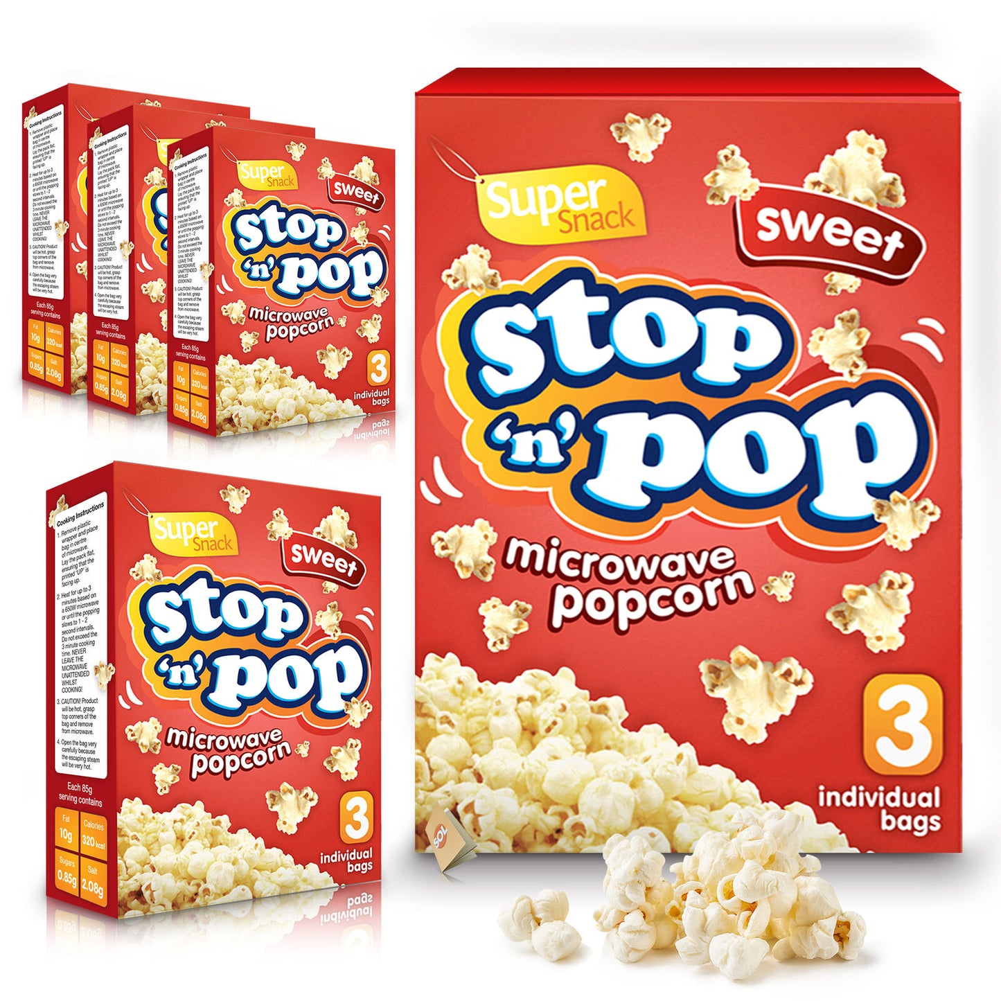 Microwave Popcorn Butter, Salted, Sweet Flavour | 15 Pack