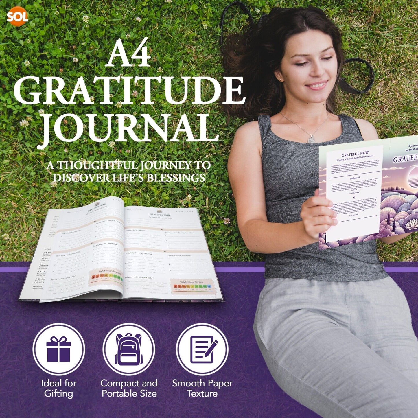 Daily Gratitude Journal A4 60 Day Mindfulness Diary