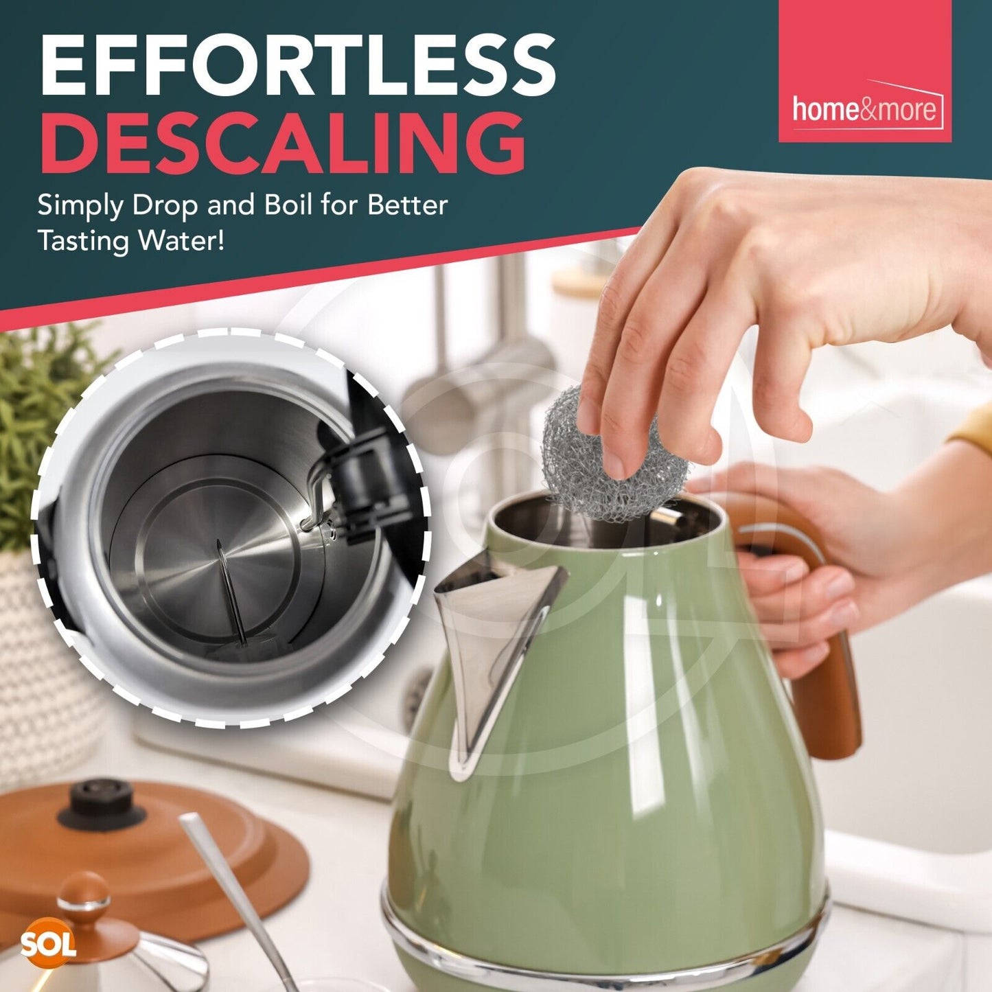 Kettle Descaler Balls Stainless Steel Mesh Limescale Remover | 4 Pack