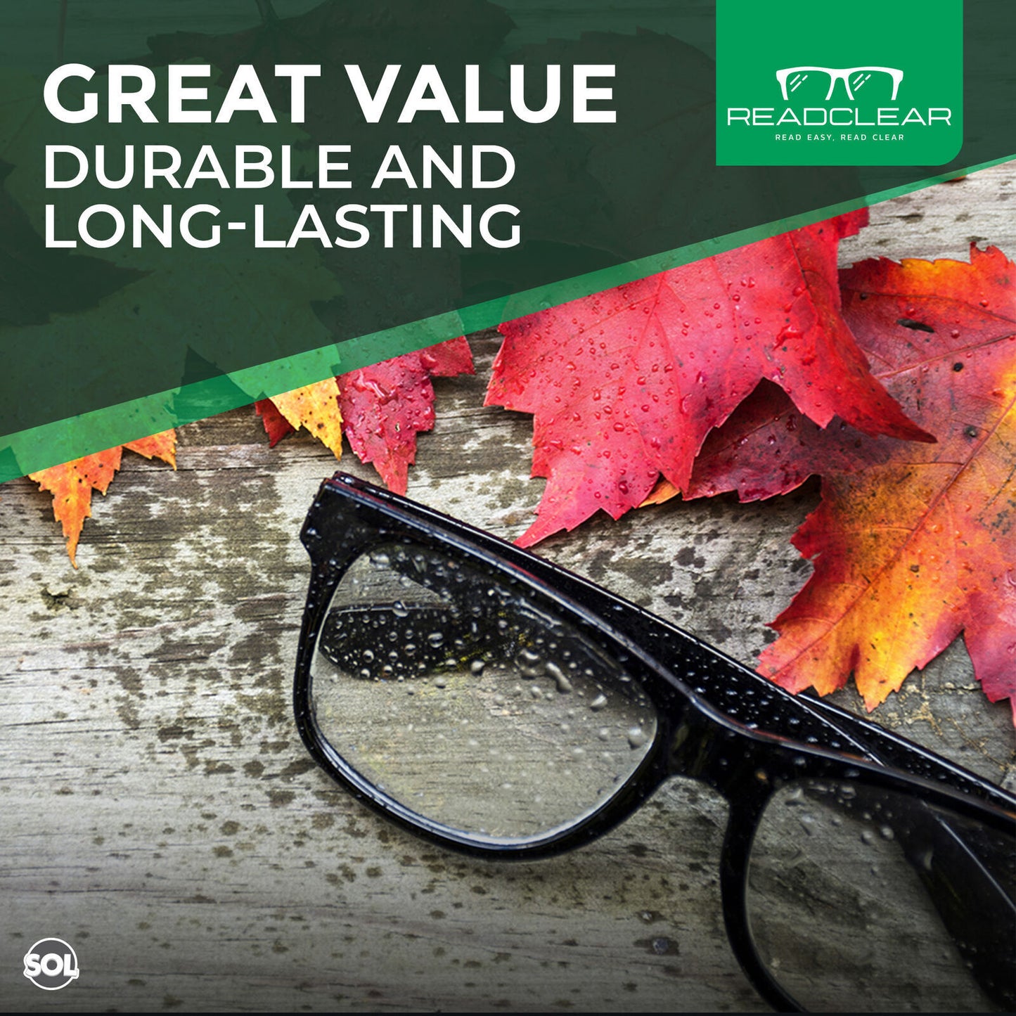 Thin Reading Glasses +1 to +3.5 | Unisex with Case & Cloth