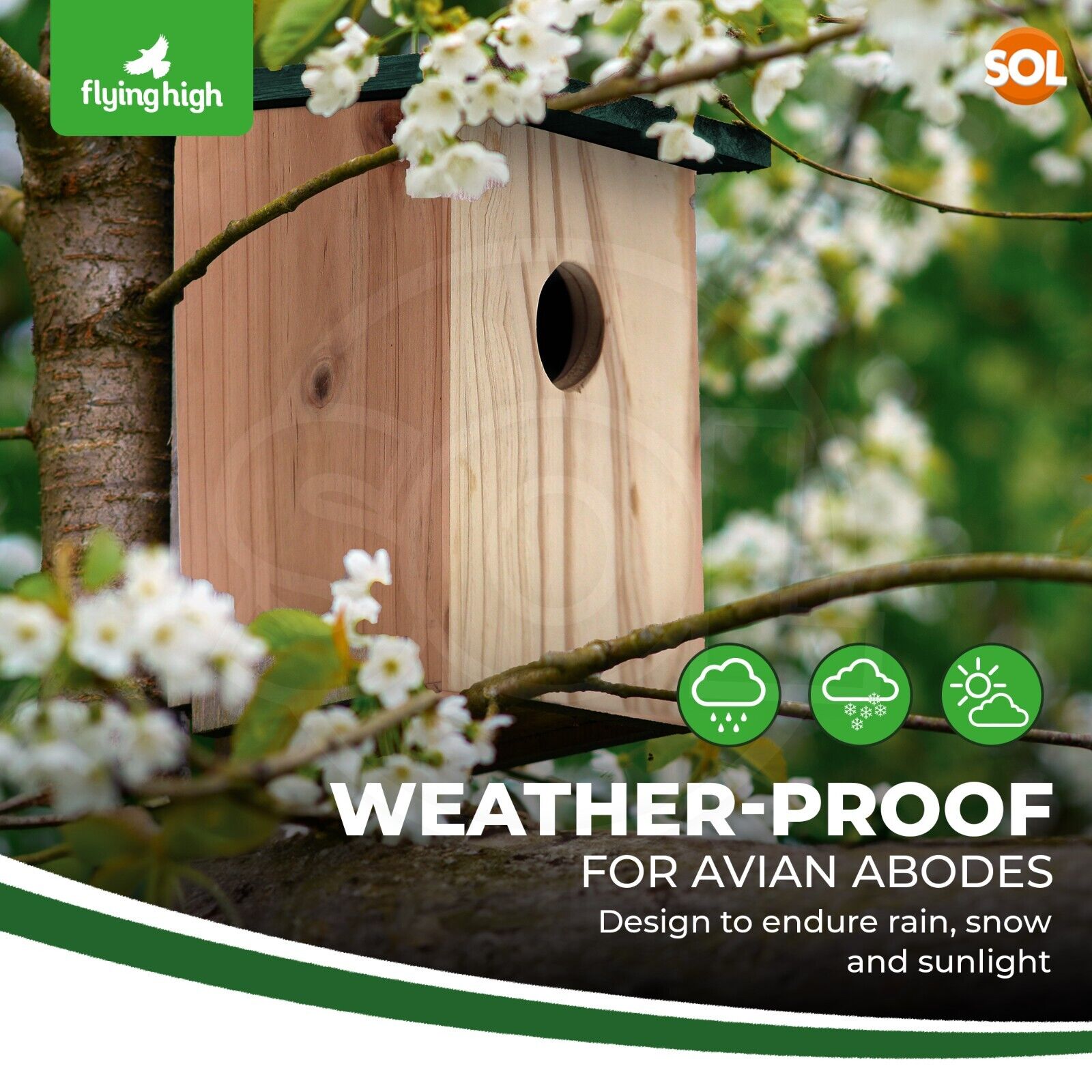 4-12pk Wooden Bird Nesting Boxes | Nest House for Small Wild Finch Robin Sparrow