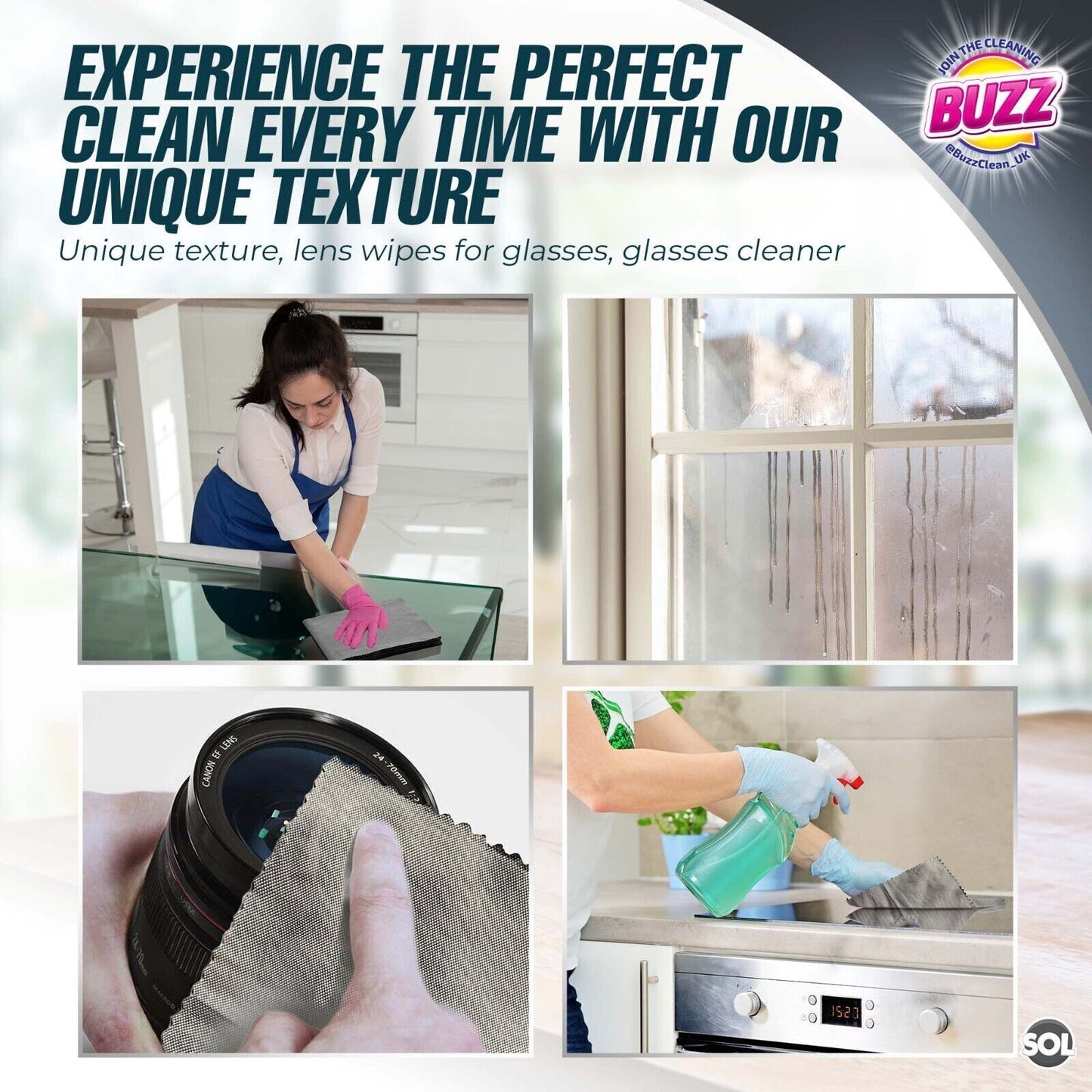 Extra Large Microfibre Glass Cloth 49x39cm | Streak-Free Polish