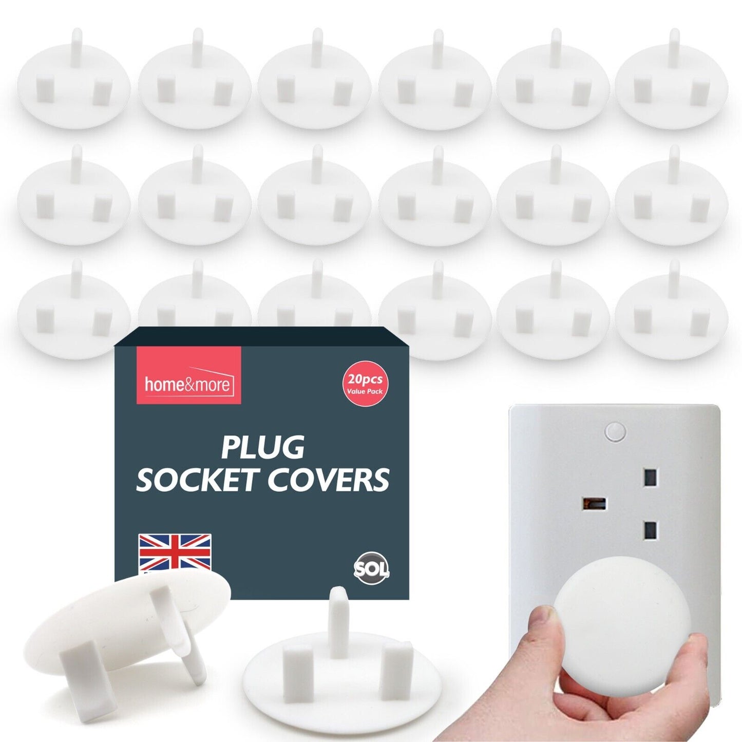 Plug Socket Covers Child Baby Electrical Safety | 20 Pack