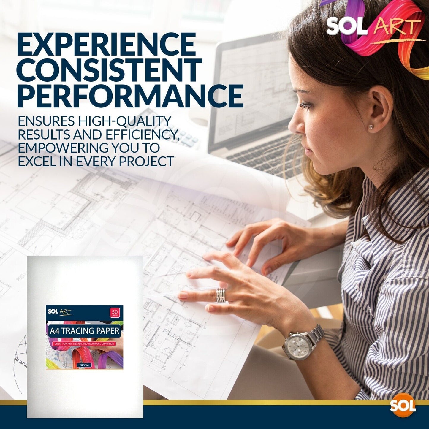 Tracing Paper Sheets | A4 60GSM Translucent Drawing & Art | 50 Sheets