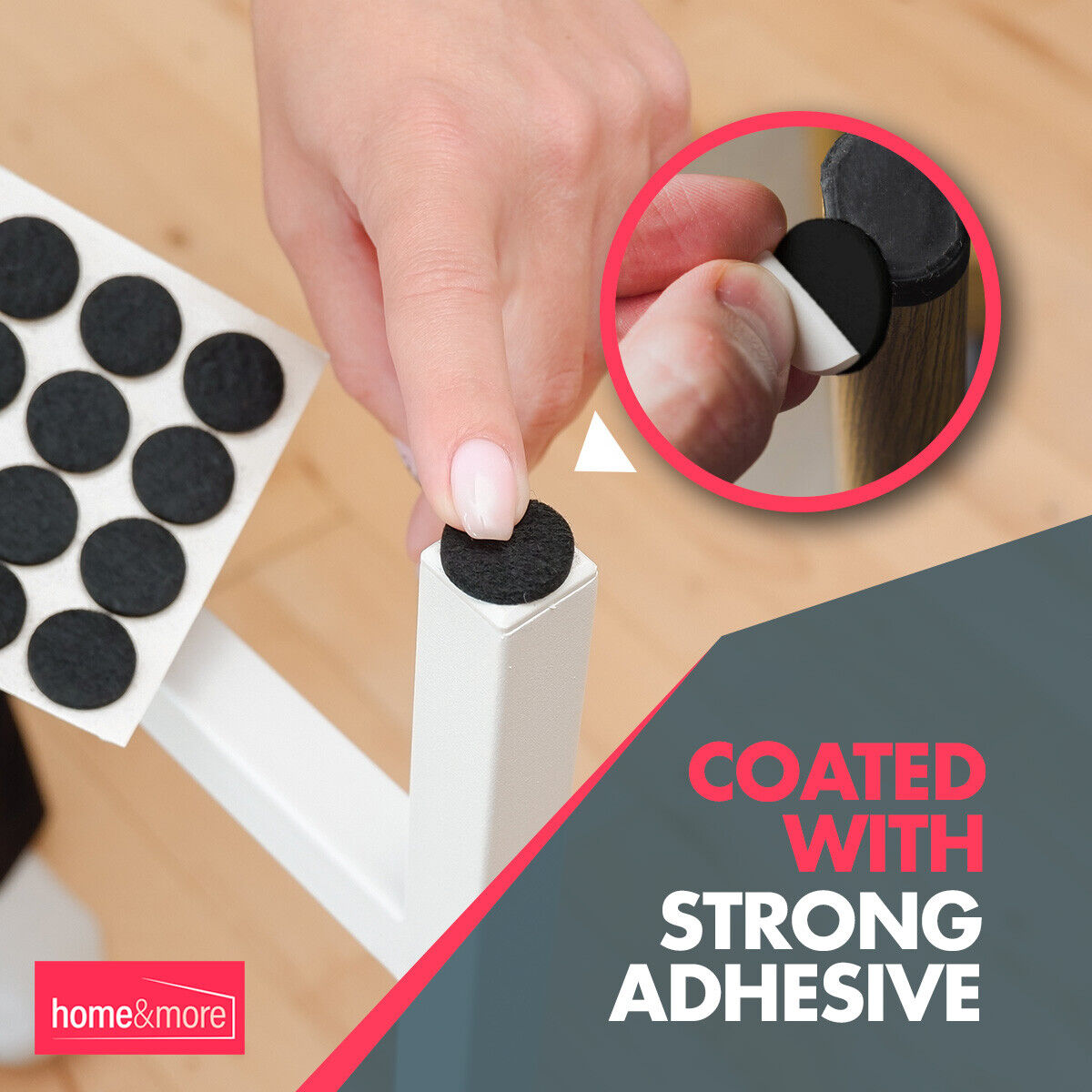 Felt Pads | Self Adhesive Black Furniture Protectors | 200 Pack