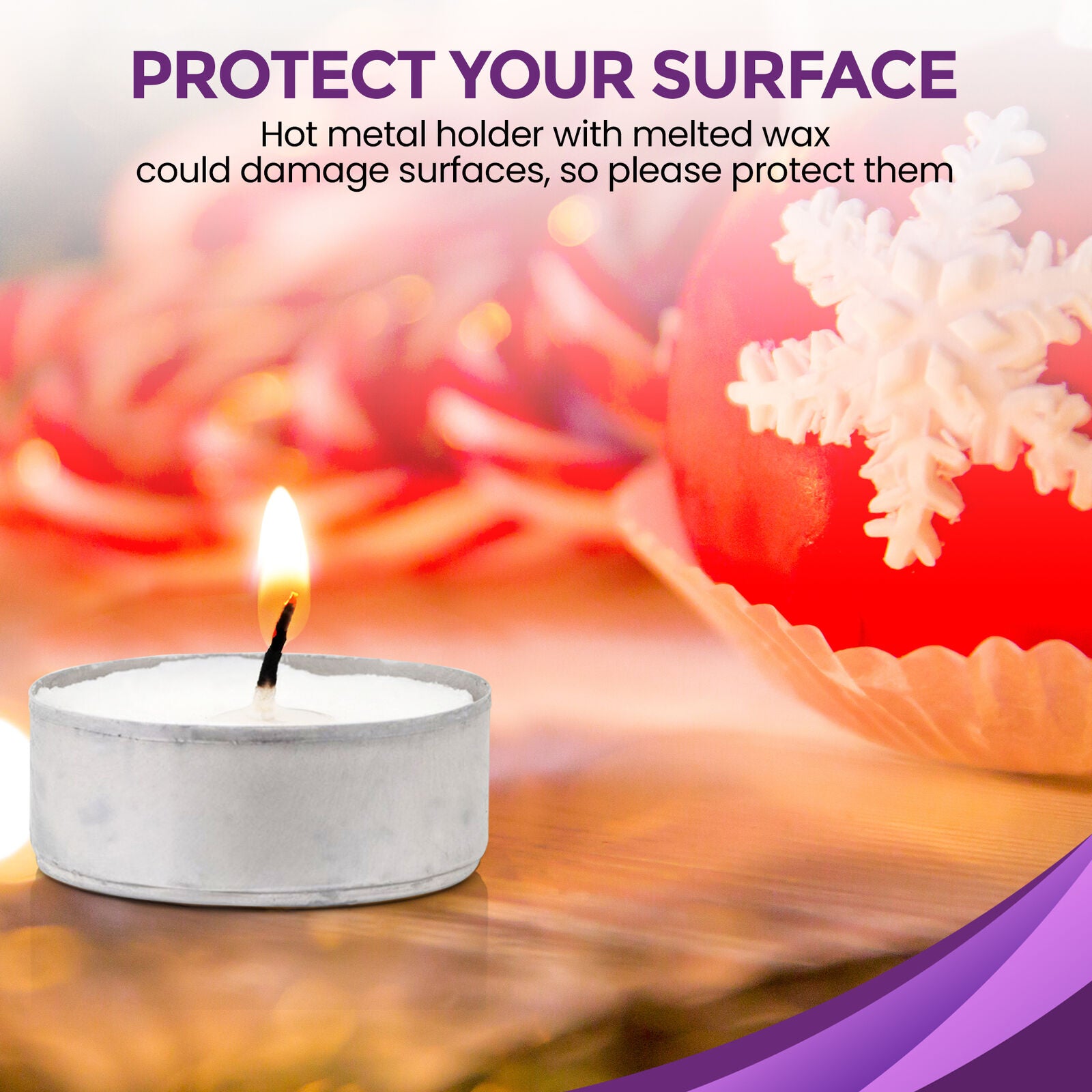 15pk Tea Lights White Unscented Unfragranced Night Candles 3.5 Hour T Tealights