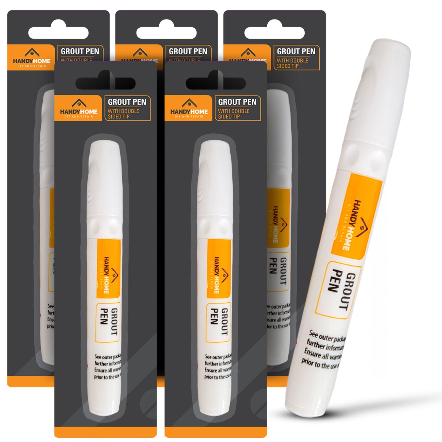 1-6pk White Tile Grout Pen Kitchen Bathroom Waterproof Marker Revives Anti Mould