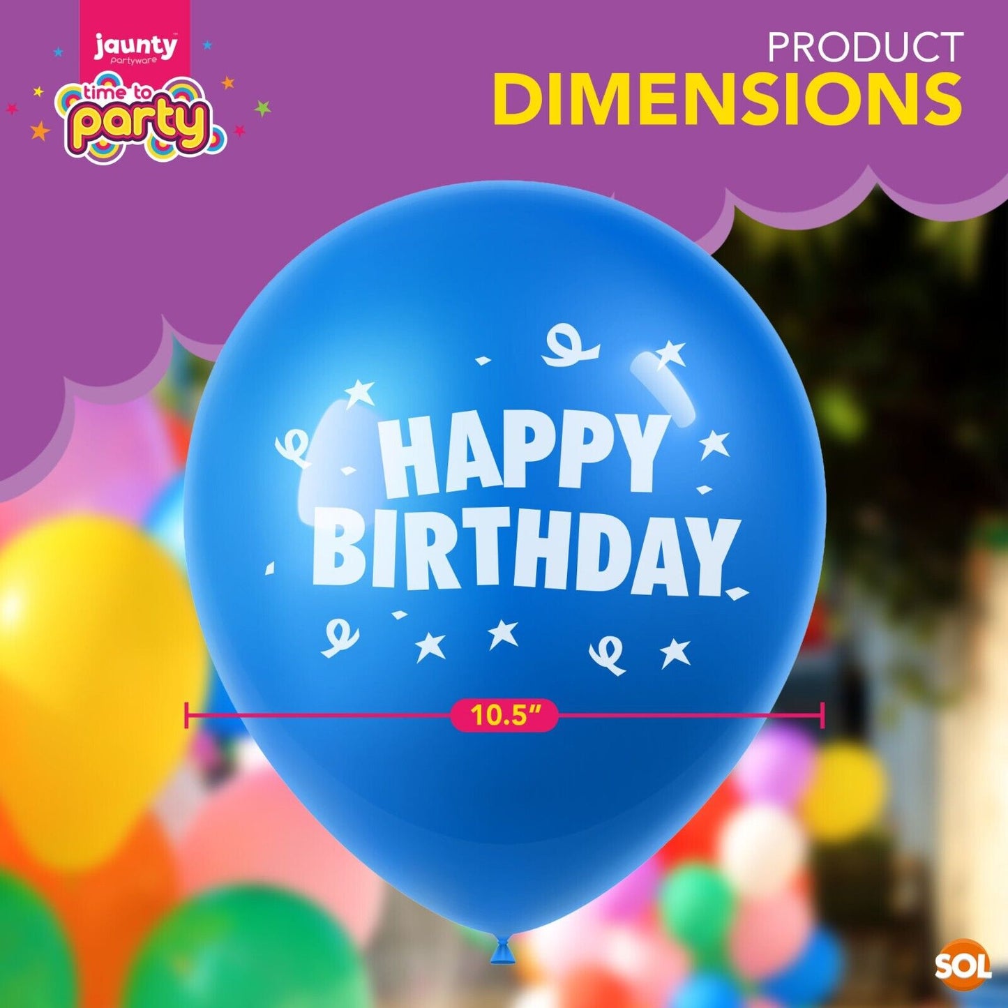 25-50 Happy Birthday Balloons 9 Inch Helium Quality Party Birthday Wedding Latex