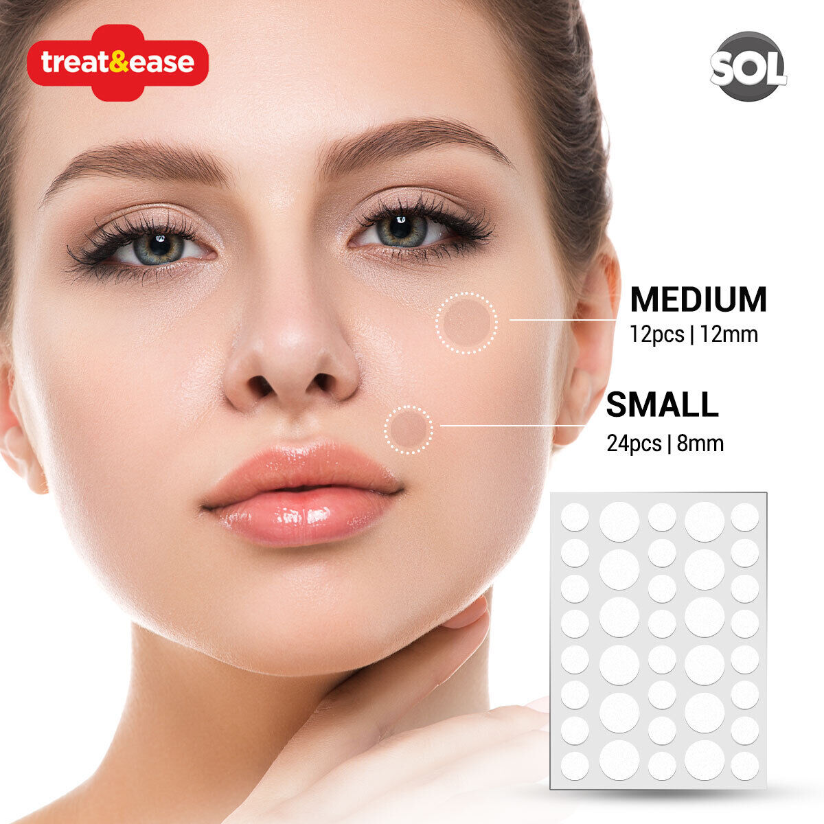 Cold Sore Patches Acne Blemish Hydrocolloid Patch | 36 Pack