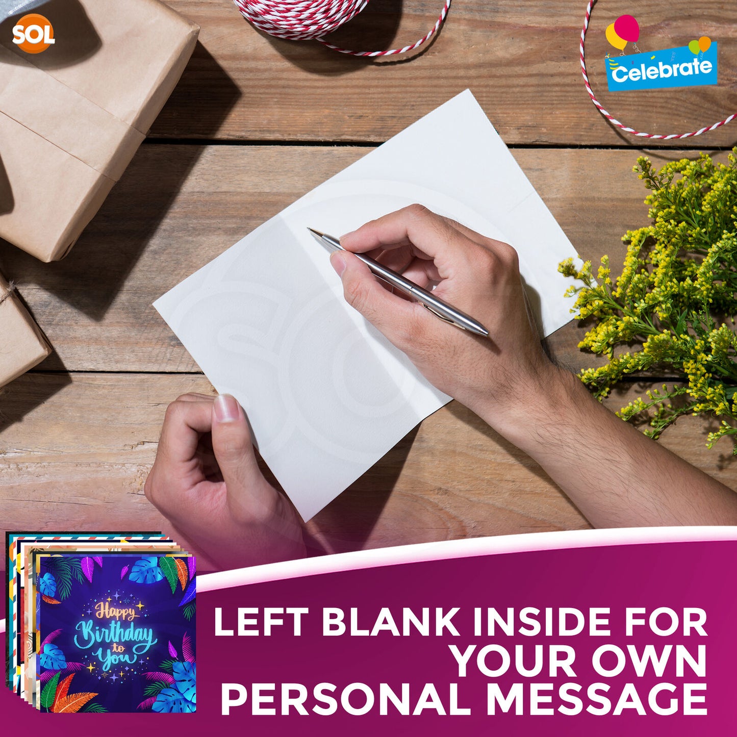 Happy Birthday Cards Mixed Pack | Male & Female Designs with Envelopes | 20 Pack