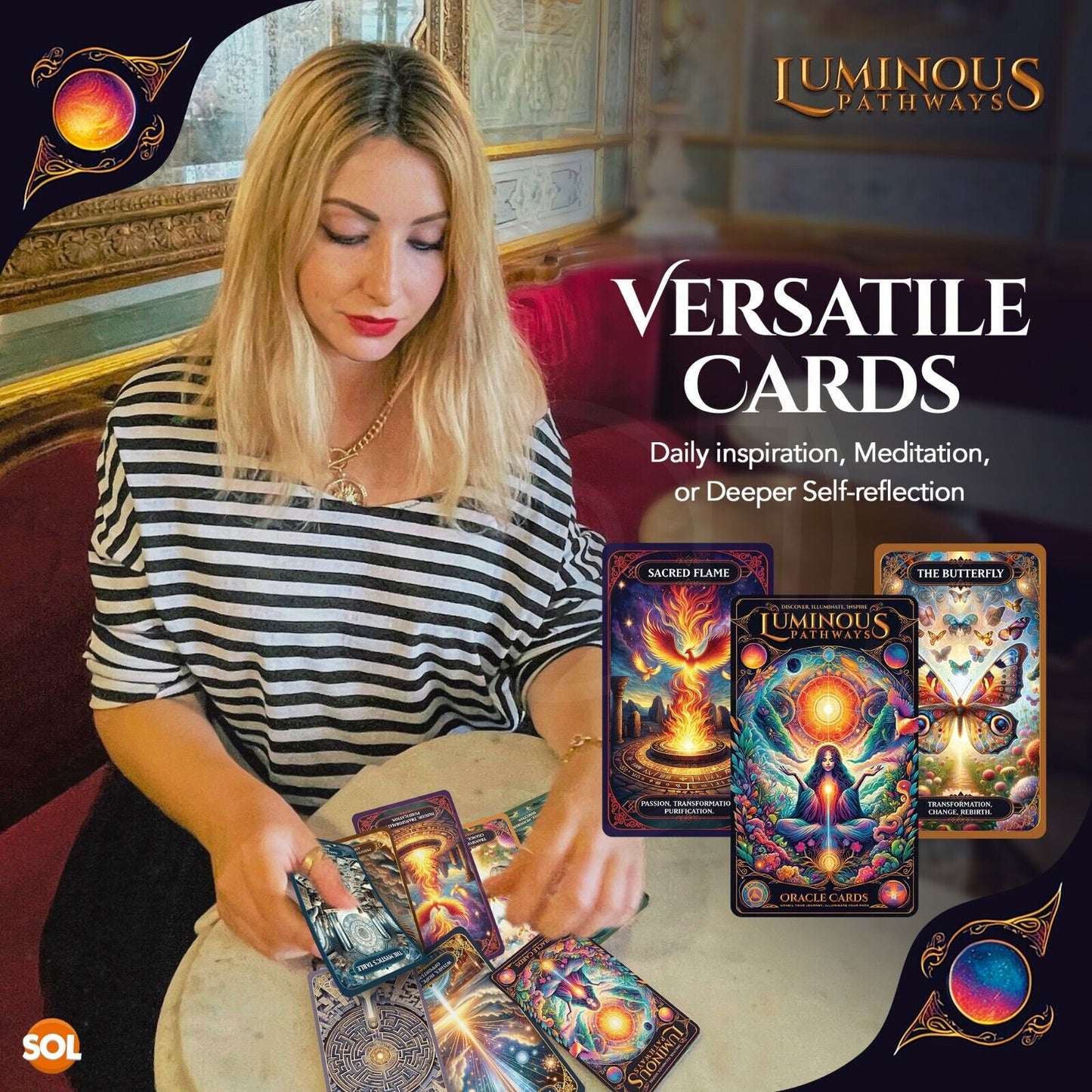 Oracle Cards Deck with Guide Book Tarot 60 Card New Energy Game