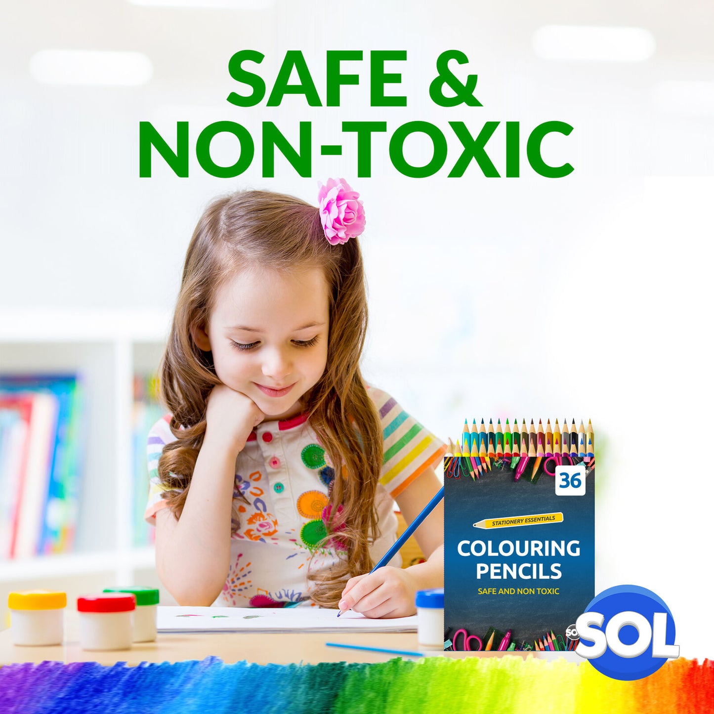 Colouring Pencils Artist Therapy Kids Adult Set | 36 Pack