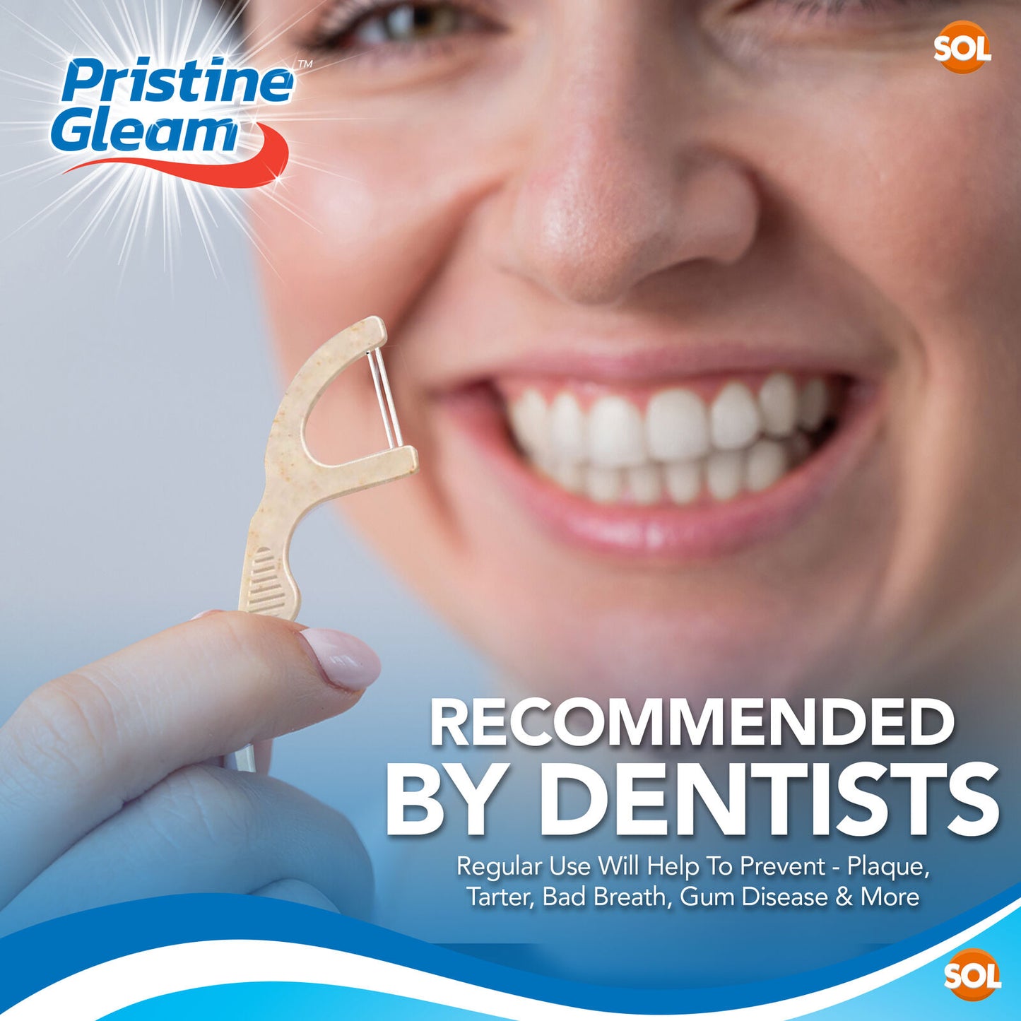 Corn Starch Dental Floss Sticks Interdental Tooth Harp | 80 Pack