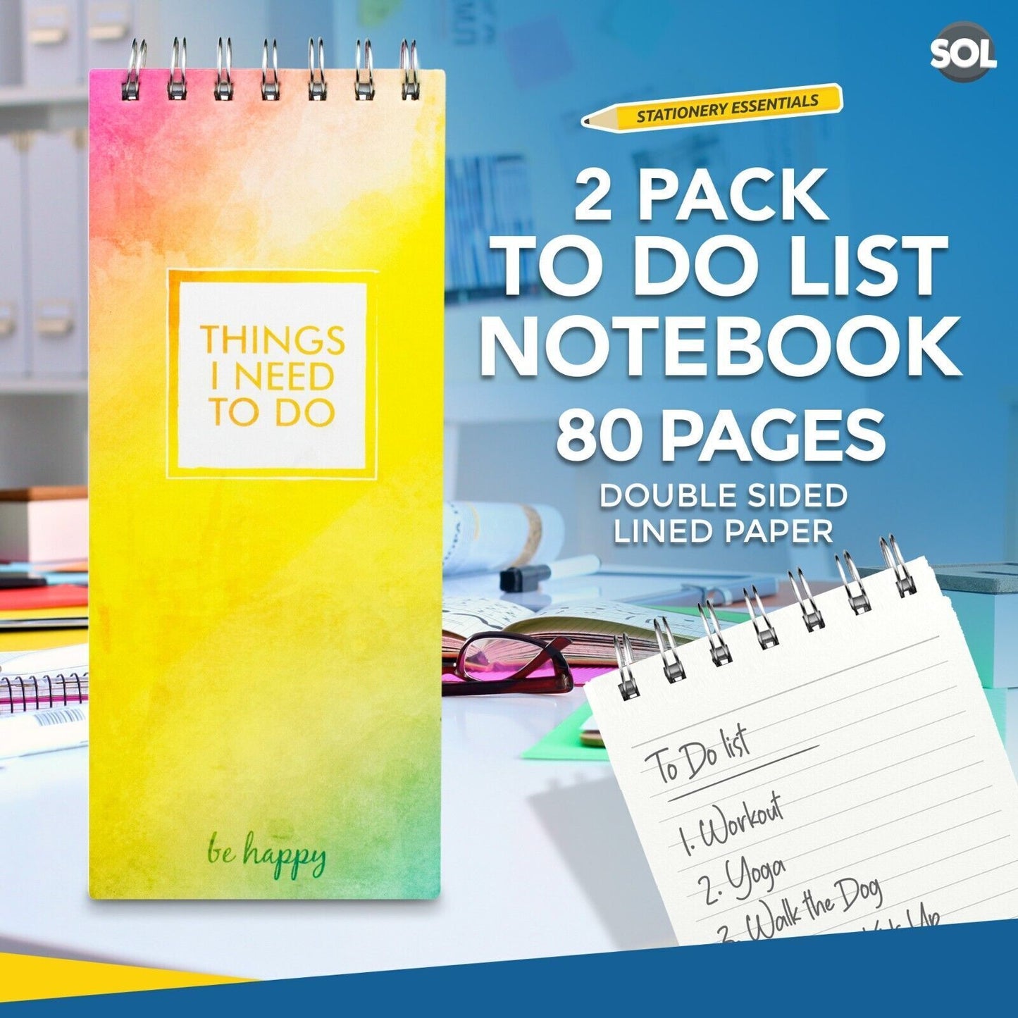Things To Do List Notepad Weekly Planner 2 Pack