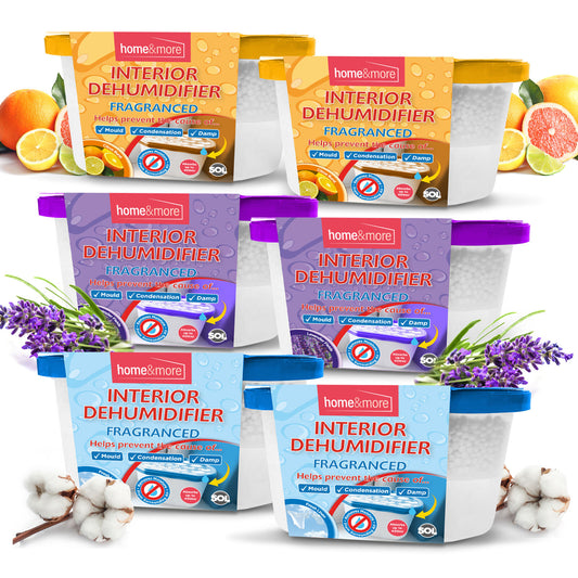 6-36 DEHUMIDIFIER Interior Damp Moisture Mould Mildew Caravan Fragranced 400ml