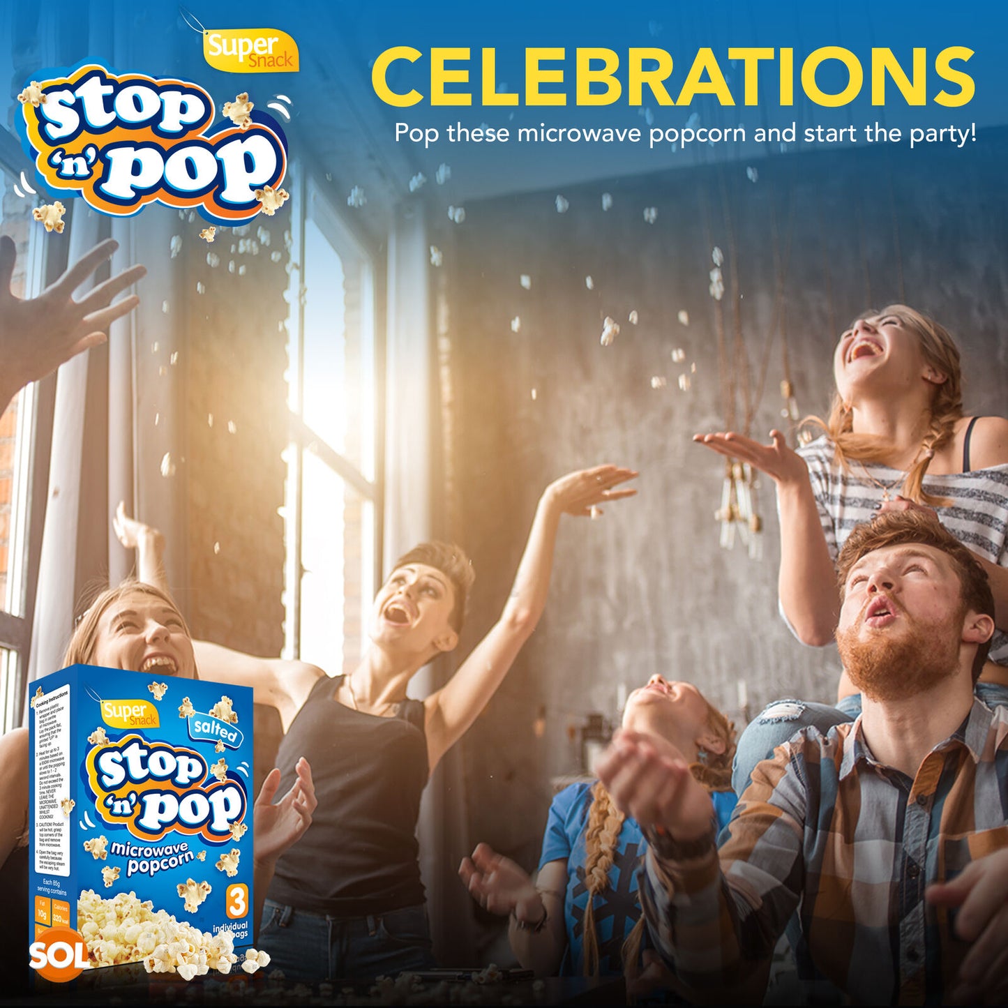 Microwave Popcorn Salted 85g | Movie Snack Bags | 12 Pack