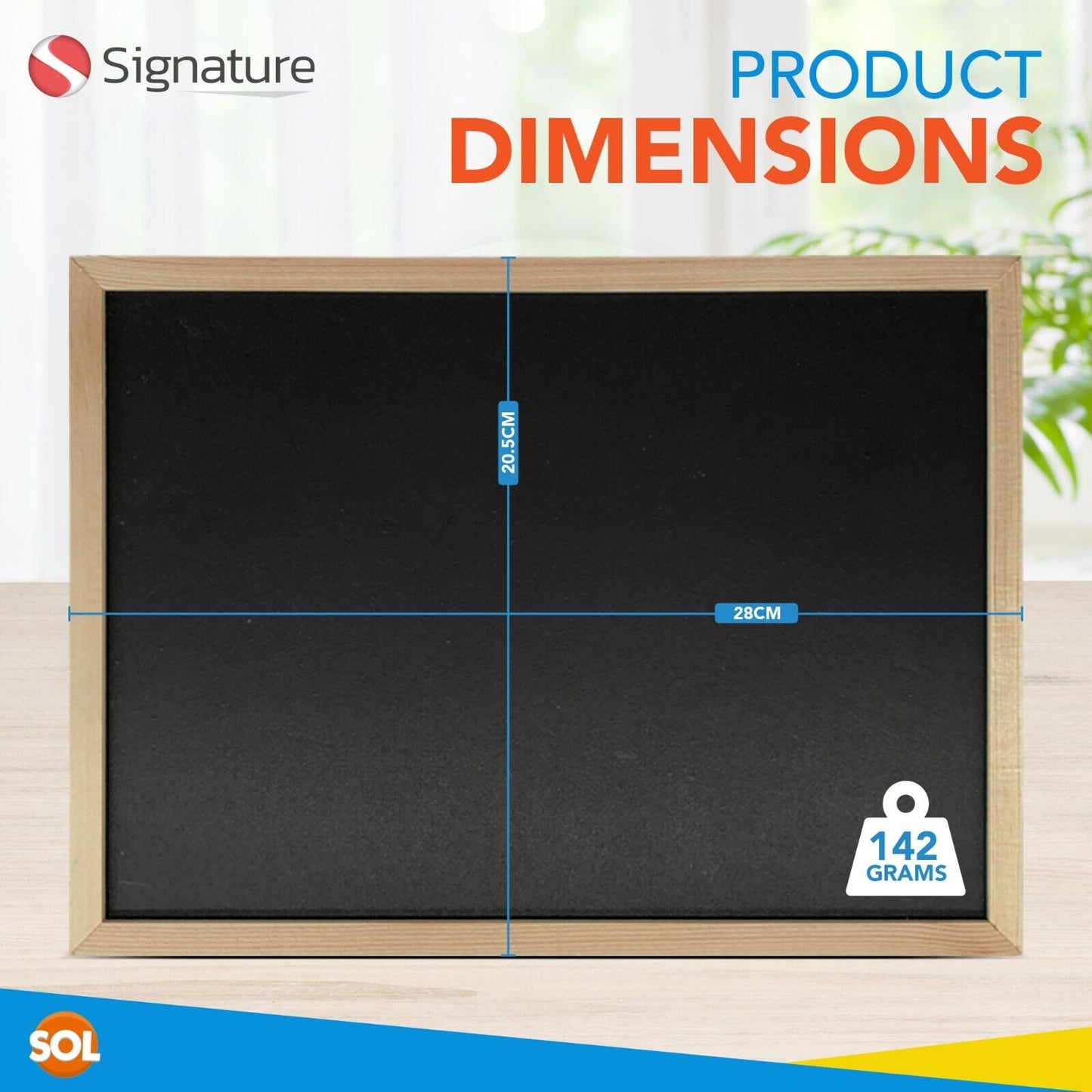 A4 Chalkboard Set with Colourful Chalks - Great for Kids, Restaurants, Cafes