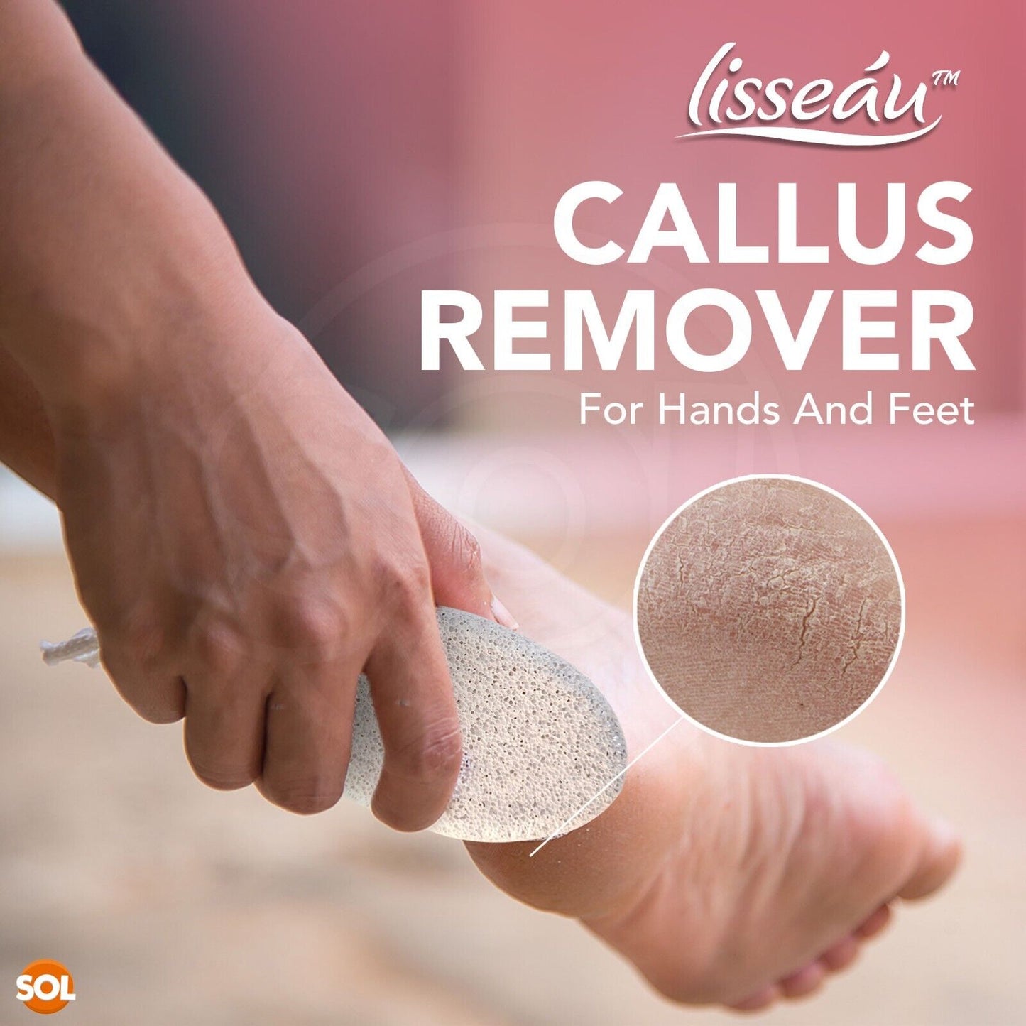 2pk Natural Pumice Stone For Feet | Hard Dead Skin Callus Remover Exfoliate Foot