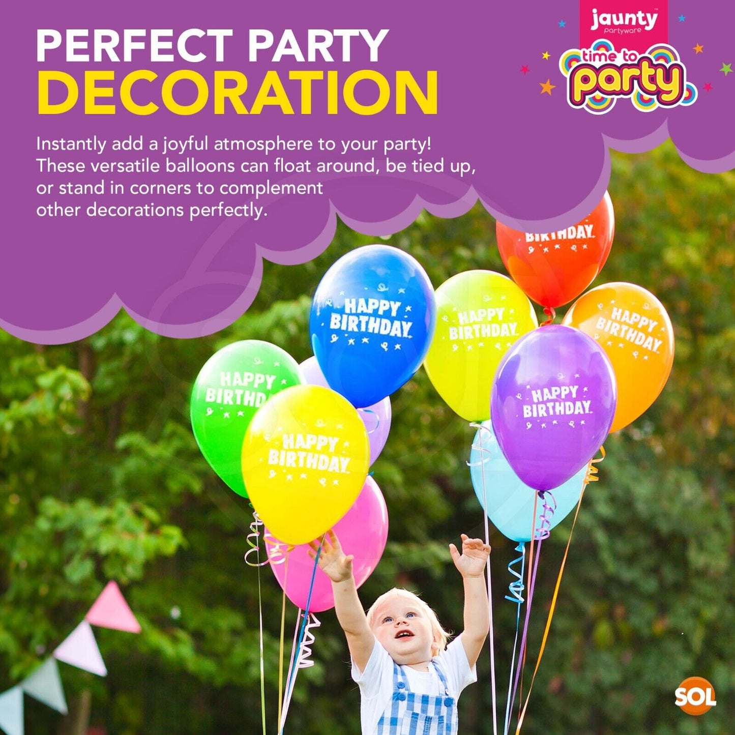 25-50 Happy Birthday Balloons 9 Inch Helium Quality Party Birthday Wedding Latex