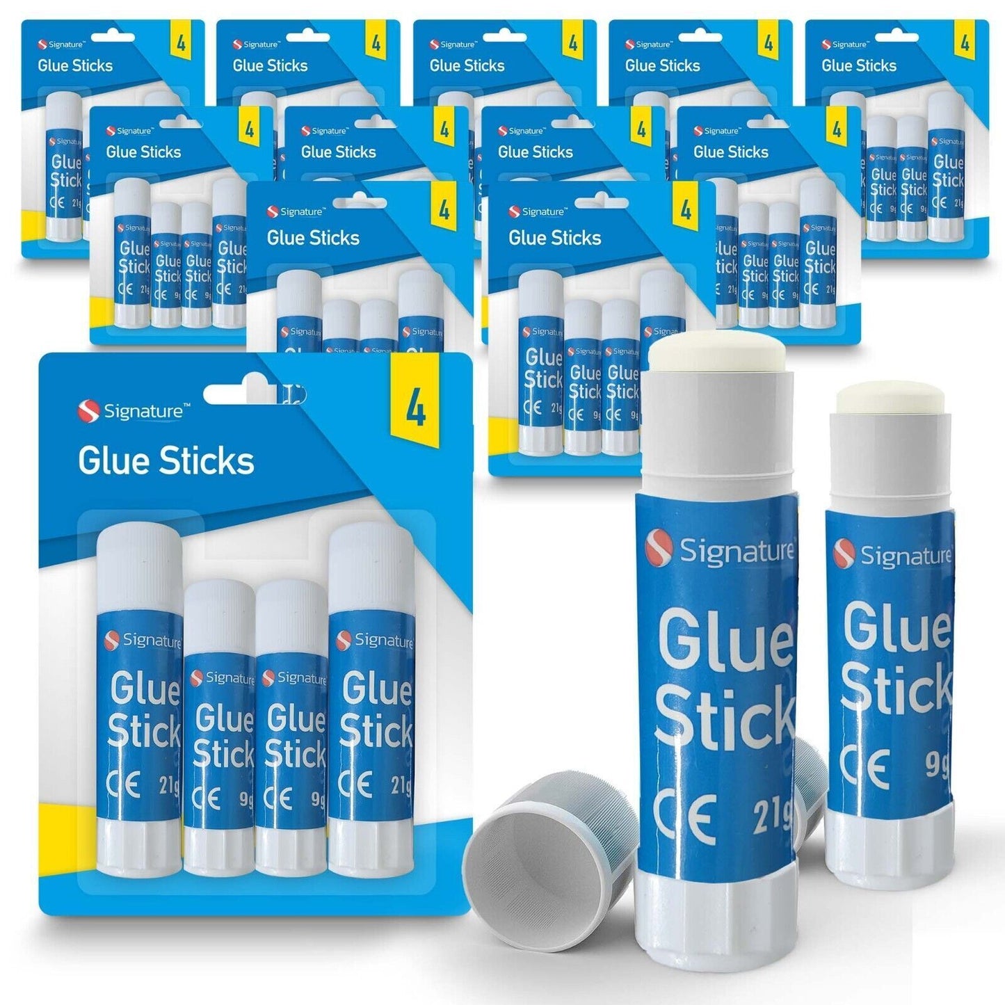 Glue Sticks Multipack | Washable Non-Toxic 9g & 21g | 16 Pack