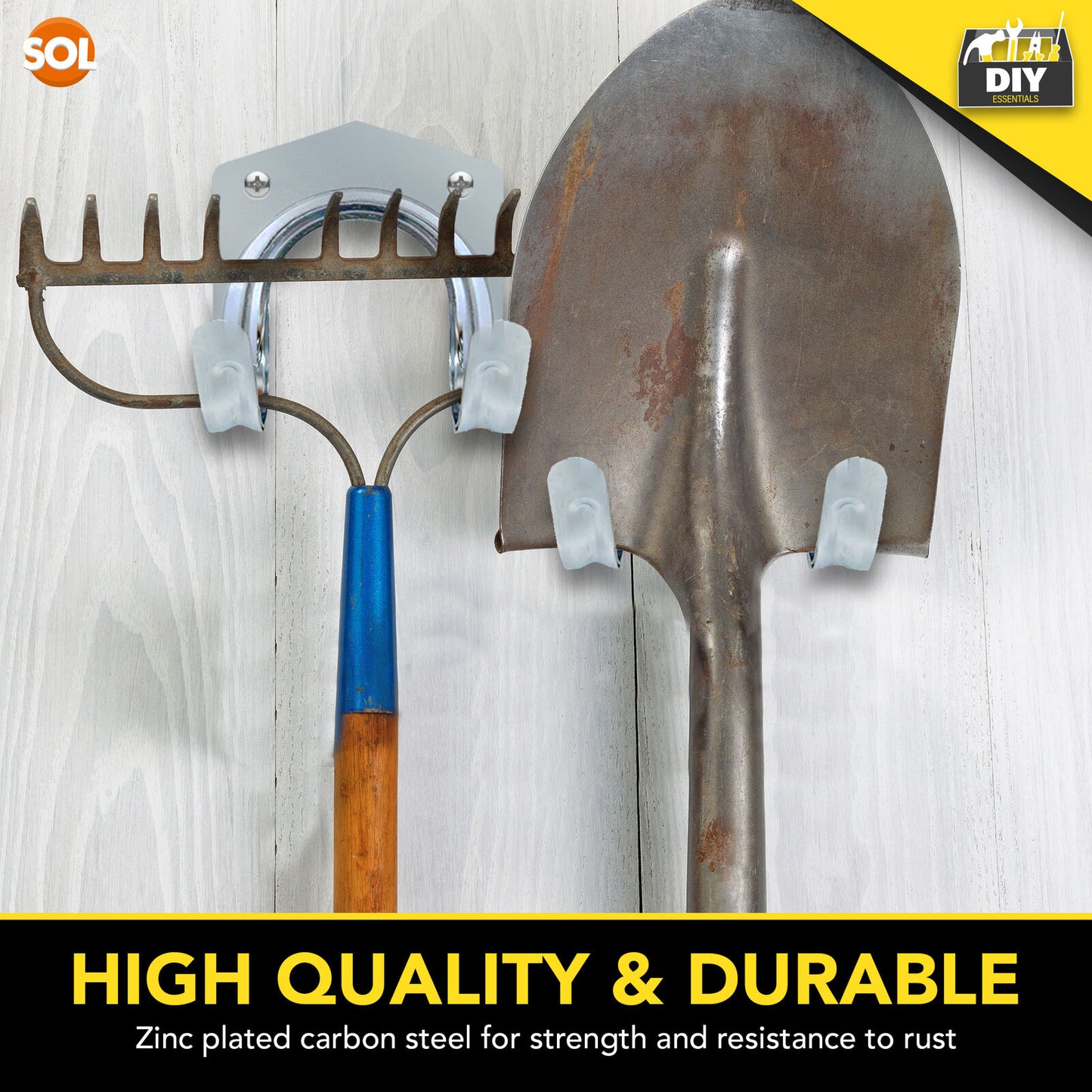 Tool Hooks & Screws Garage Garden Bike Storage | 15 Pack