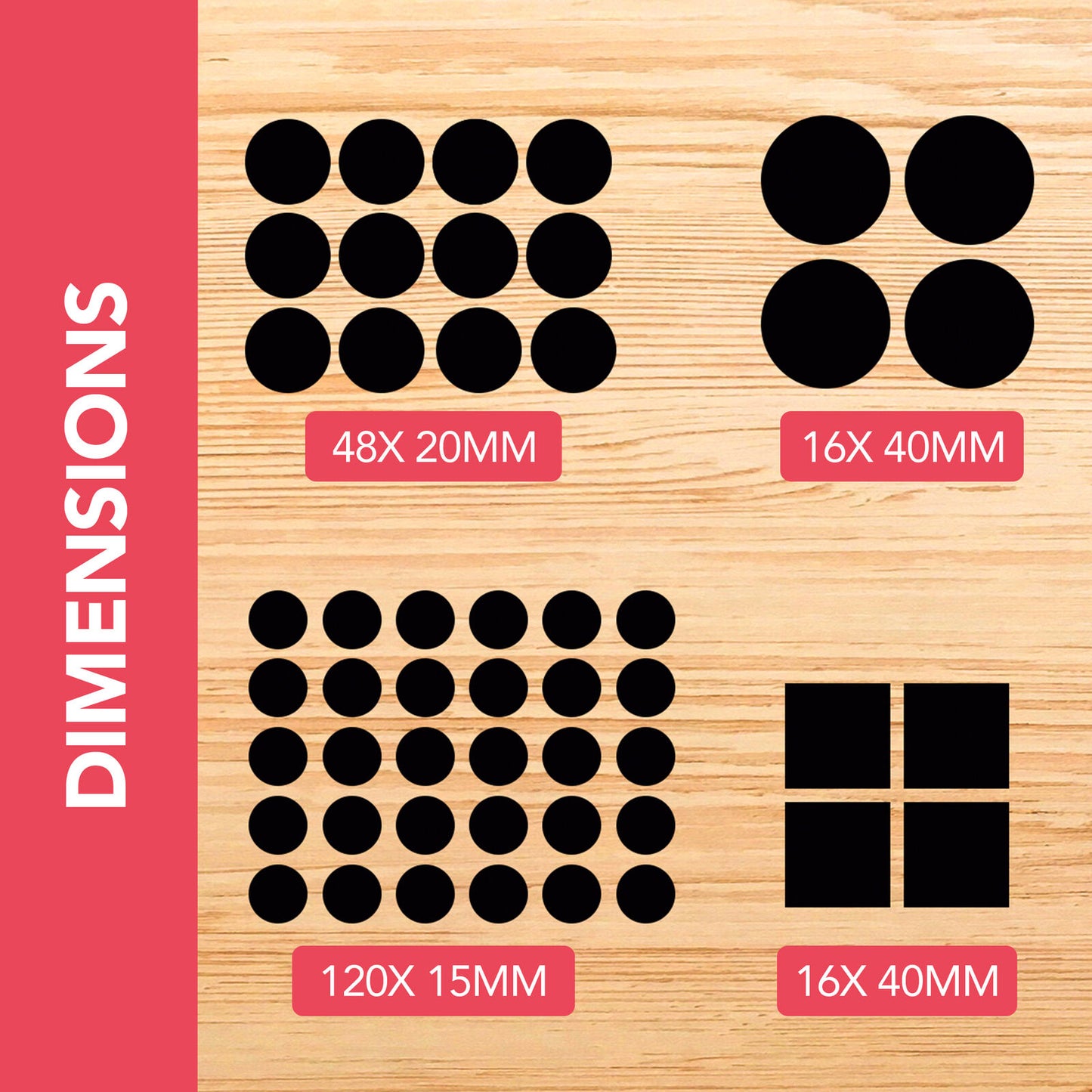 Felt Pads | Self Adhesive Black Furniture Protectors | 200 Pack