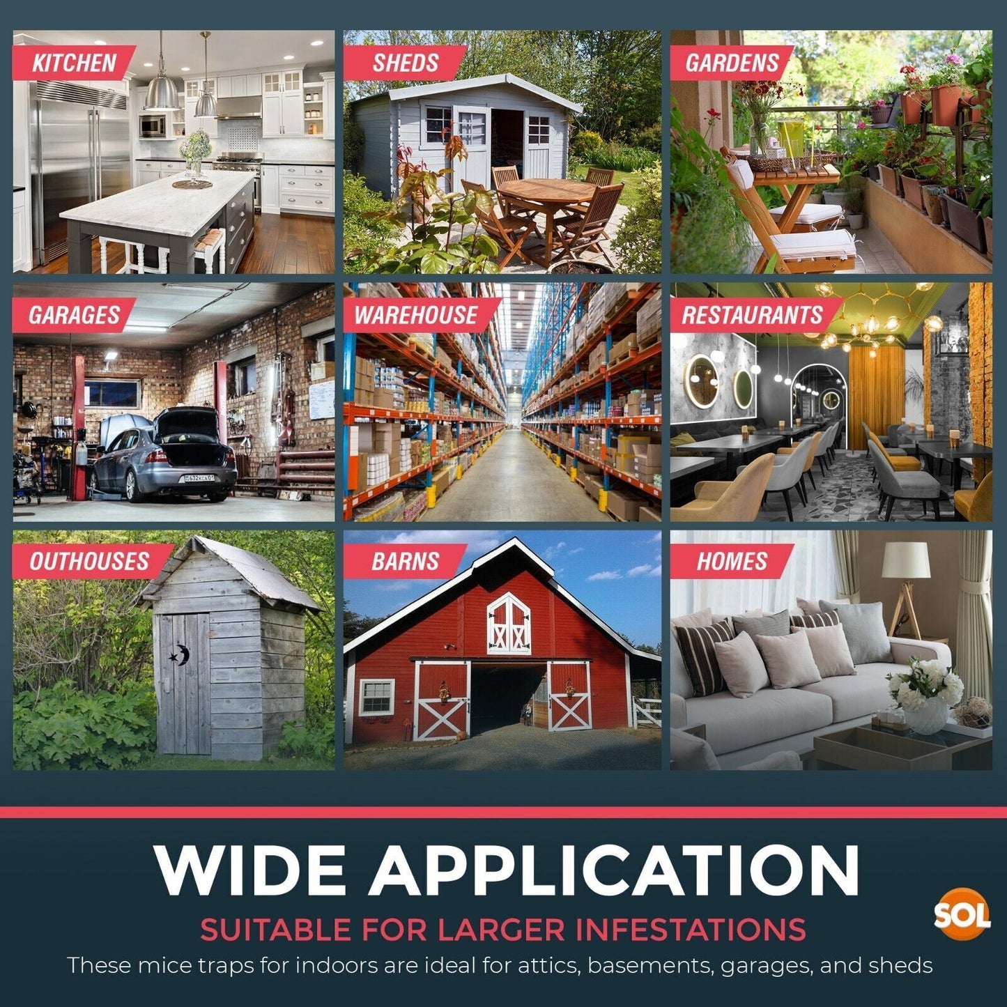 Wooden Mouse Traps | Reusable Rodent Pest Control | 4 Pack