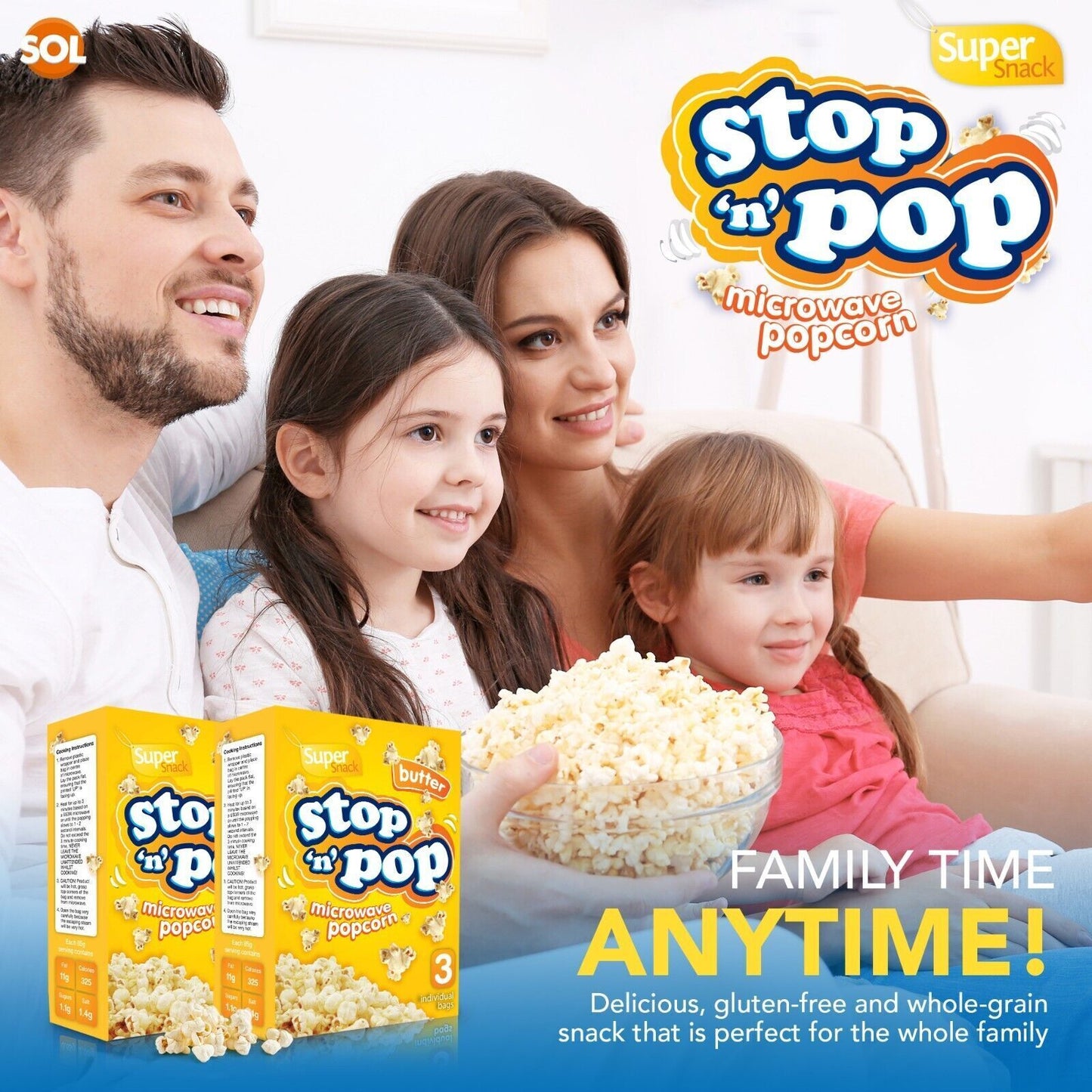 Microwave Popcorn 85g | Sweet Salted Butter Flavour | 48 Pack