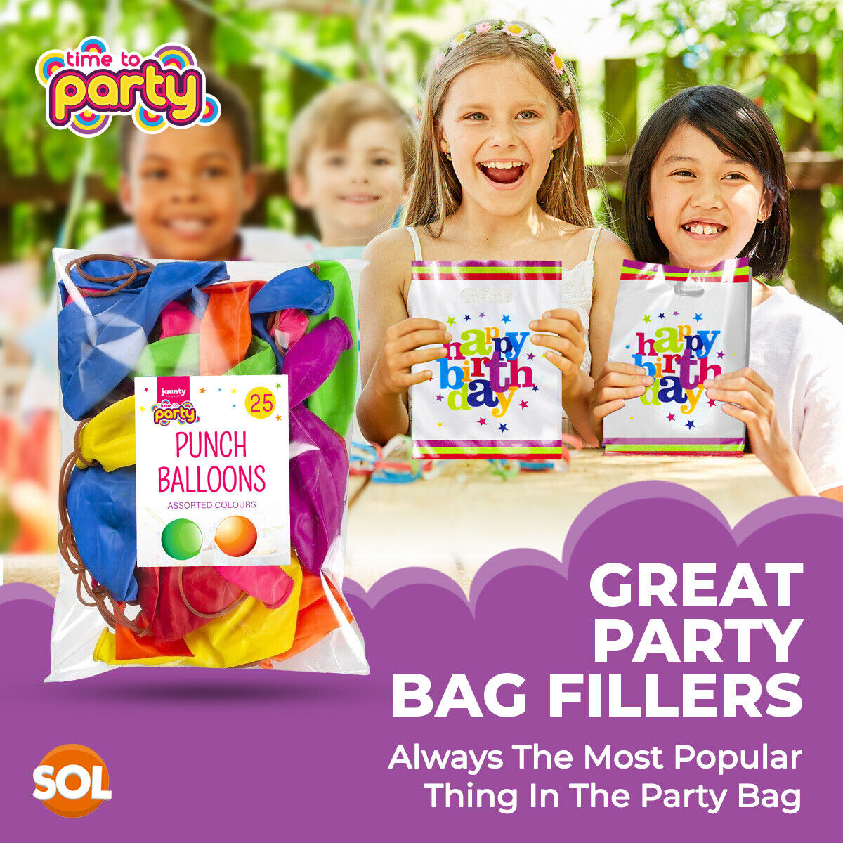 Large Punch Balloons | Party Bag Fillers | Children’s Birthday Loot Toys | 15 Pack