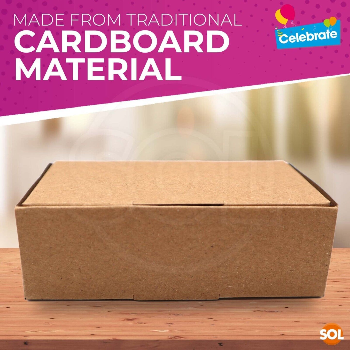 Brown Kraft Single Cake Slice Boxes | 20 Pack