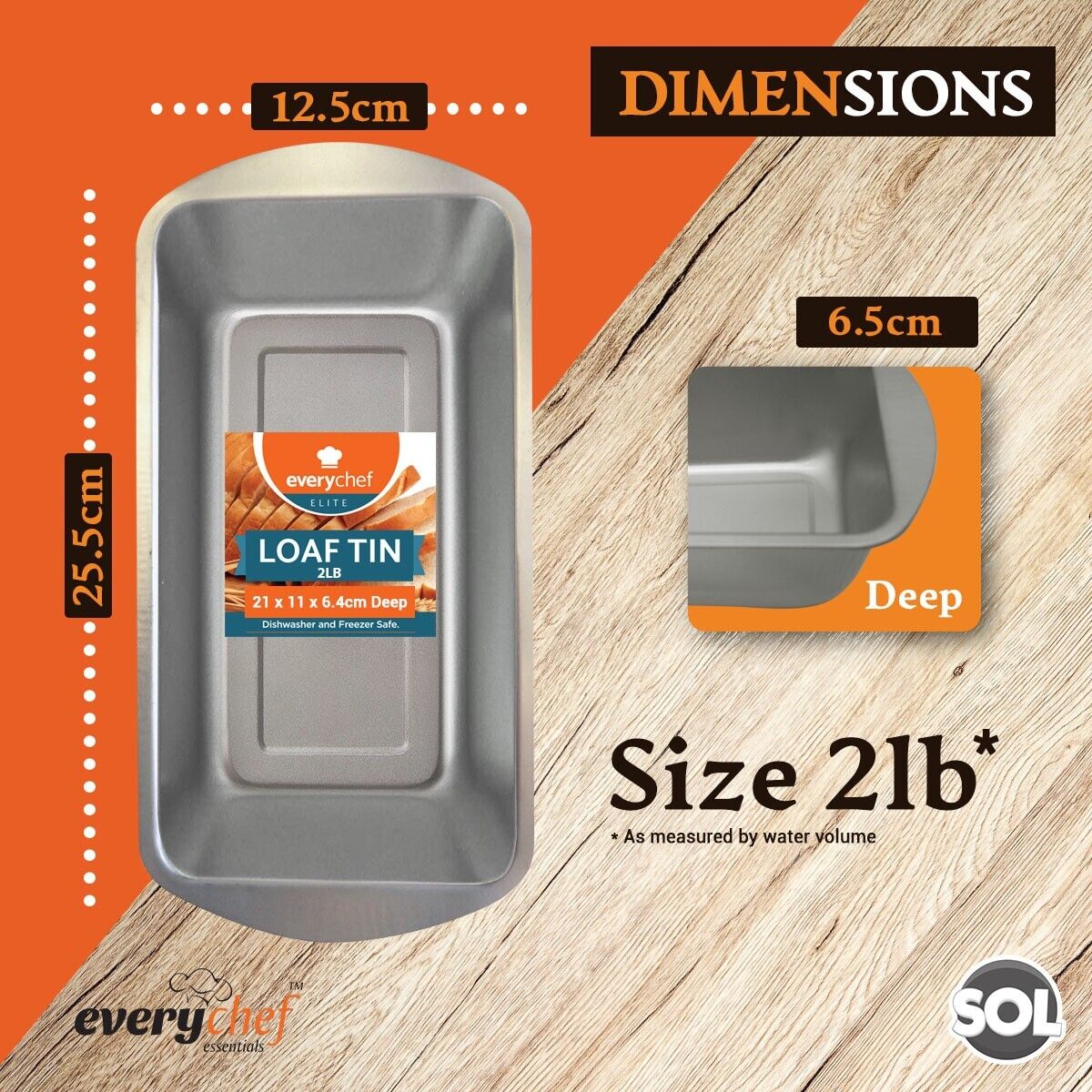 2-4 2lb Loaf Tin Set | 21 x 11 x 6.4 CM Bread Baking Cake Pan Oven Tray Bakeware
