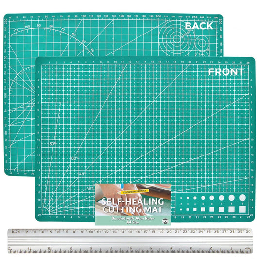A4 Cutting Mat with 30cm Ruler | Self Healing Craft Set