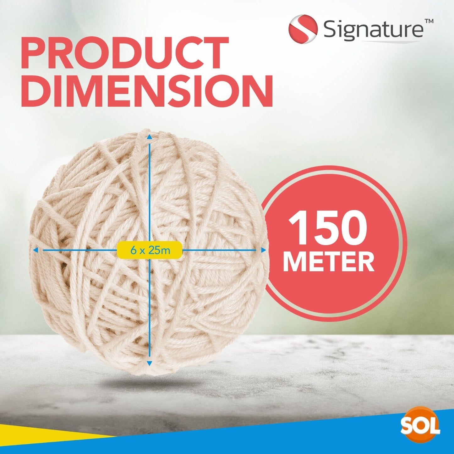 White String Cotton Twine 2mm 150M Craft Cord Rope Gift Wrap