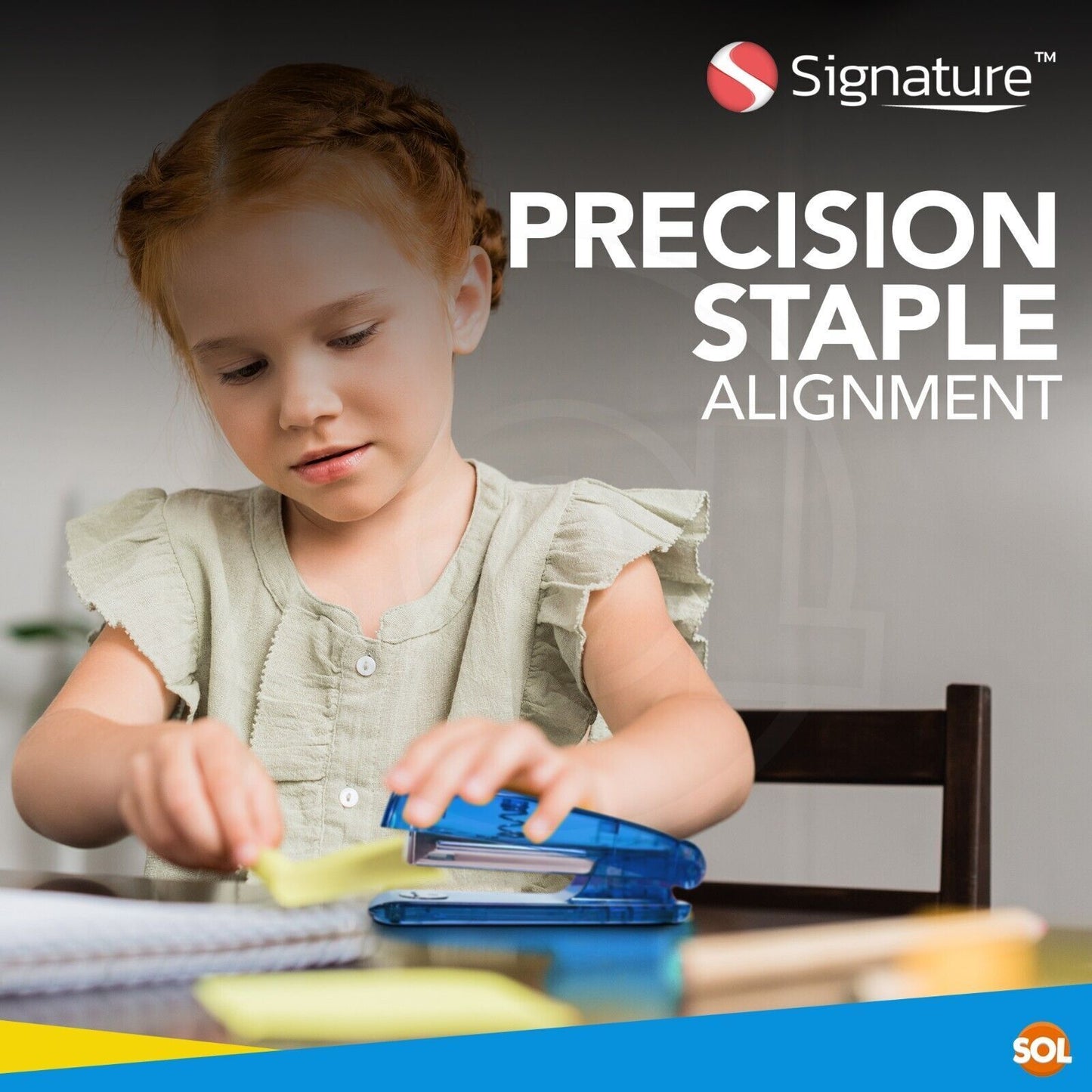 Stapler and Staples 500pk For Desktop Set Office Desk School Home Stationery
