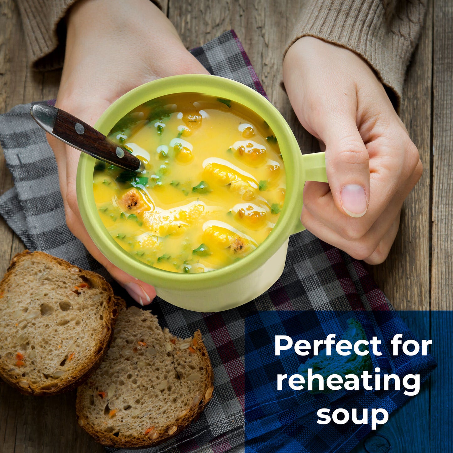 Microwave Soup Mug 700ml Airtight Clip Lock | 4 Pack