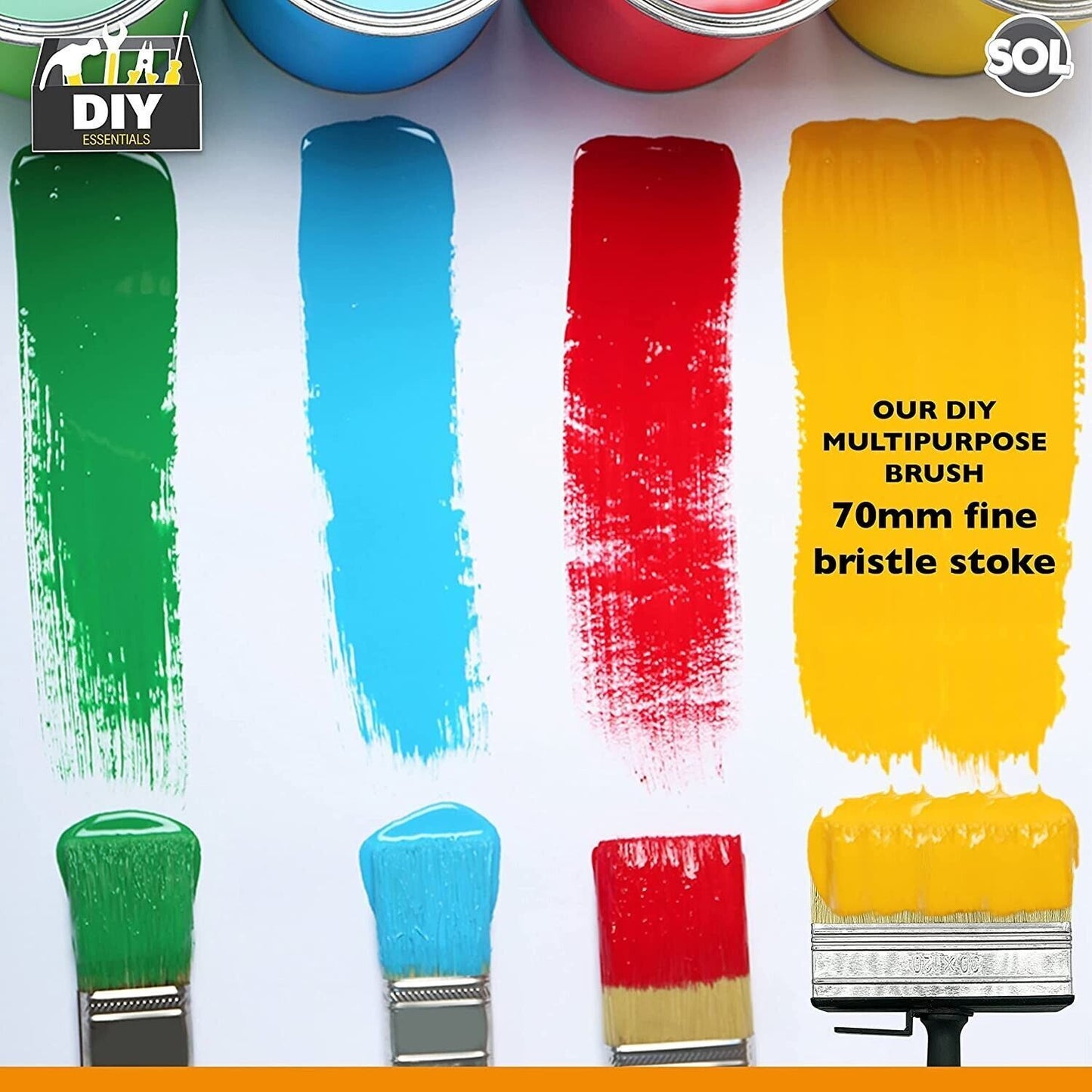 Shed Fence Brush 5 Inch | Multipurpose Paint Paste Wood Decking | 4 Pack