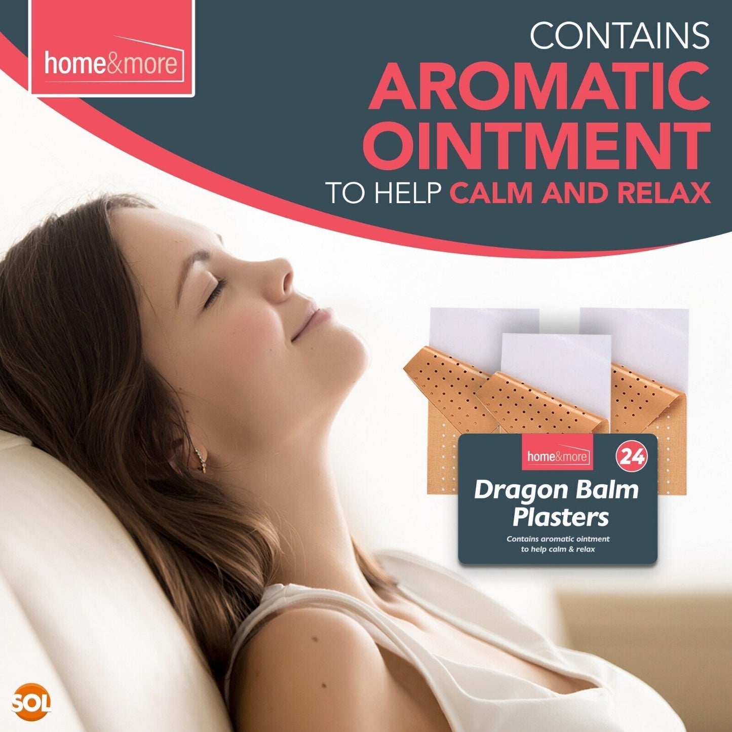 Dragon Balm Herbal Patch | Pain Relief Heat Therapy | 24 Pack