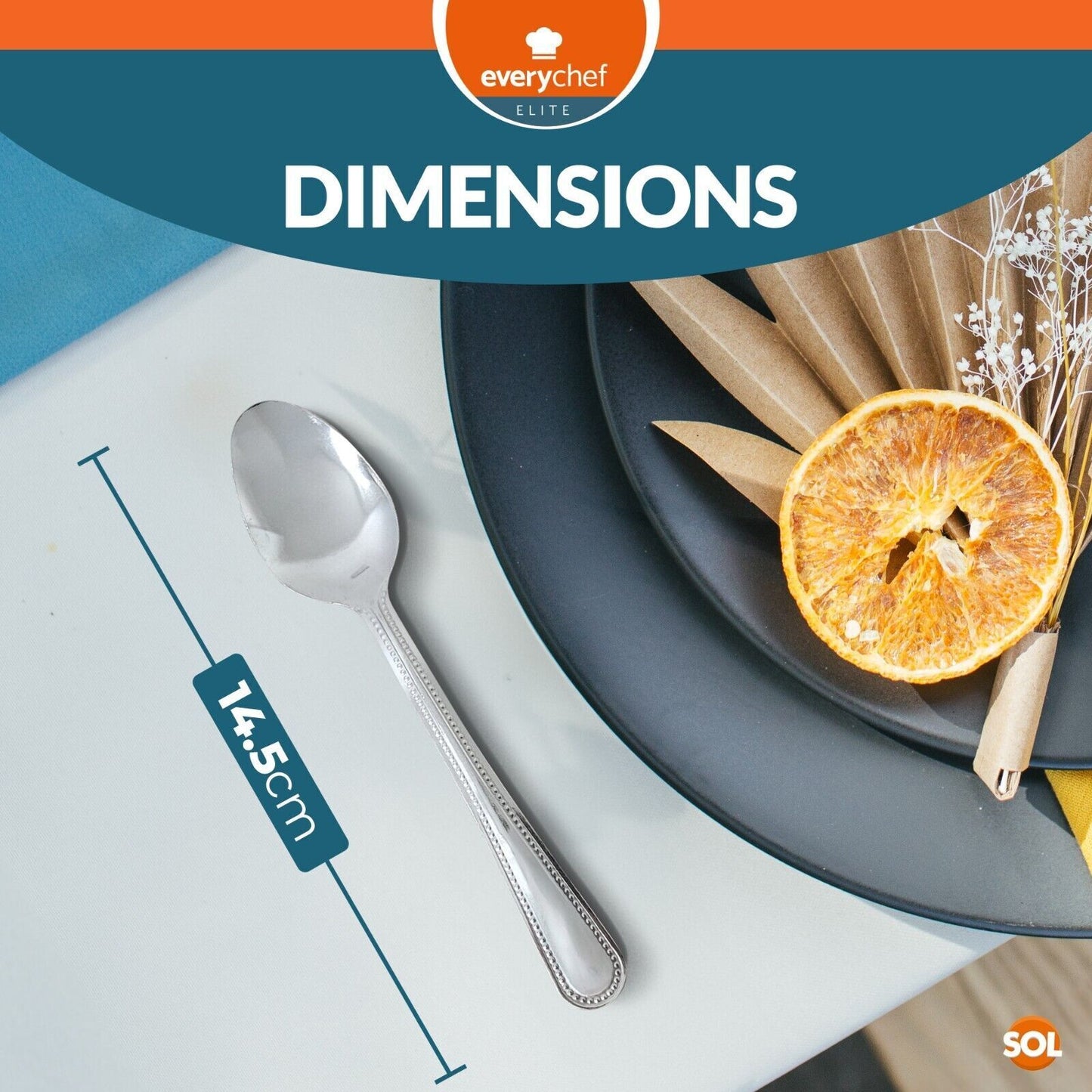 Stainless Steel Tea Spoons | Quality Cutlery Set | 6 Pack