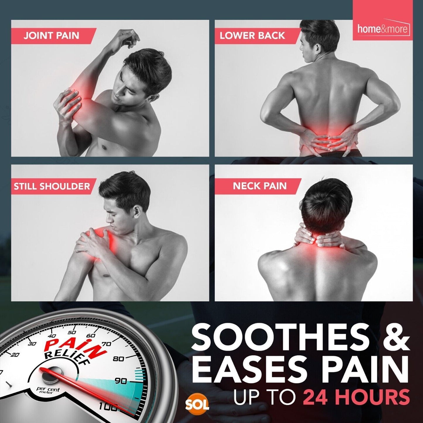 Dragon Balm Herbal Patch | Pain Relief Heat Therapy | 24 Pack