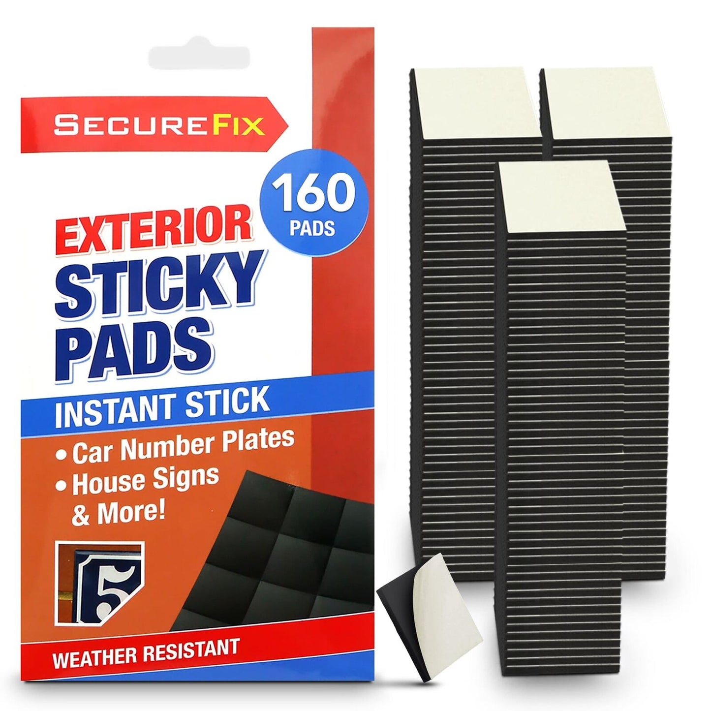 80-320 Exterior Sticky Pads | Strong Double Sided Self Adhesive Outdoor Mounting