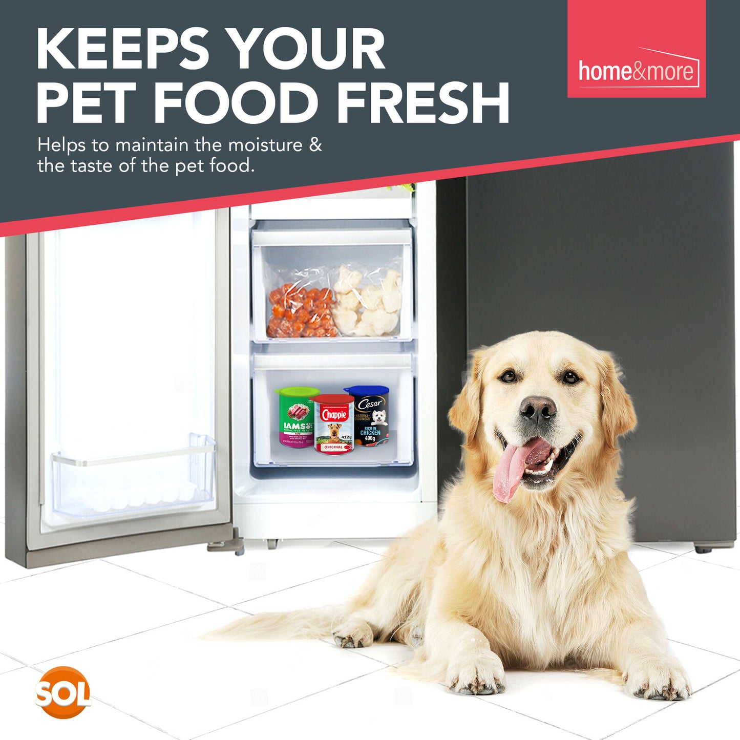 Plastic Can Lids | Reusable Covers for Food & Pet | 3 Pack
