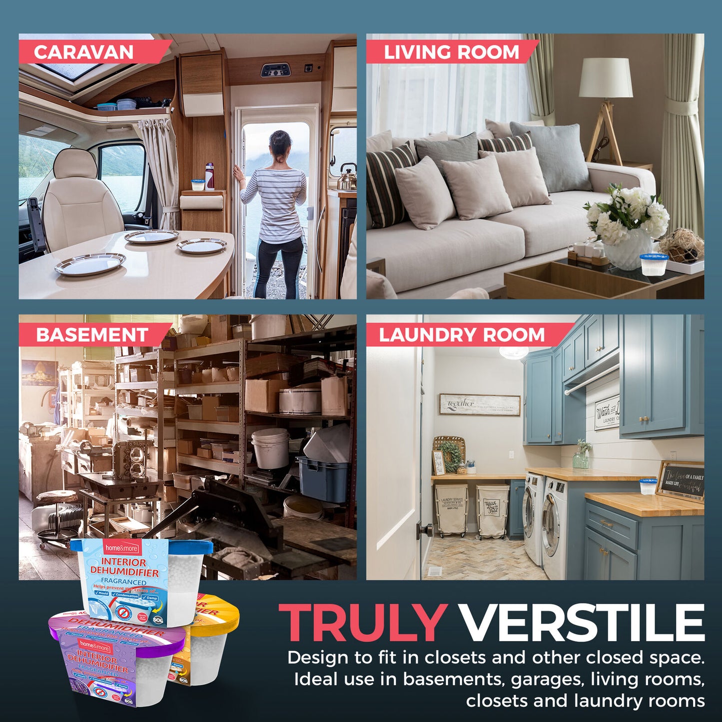 6-36 DEHUMIDIFIER Interior Damp Moisture Mould Mildew Caravan Fragranced 400ml